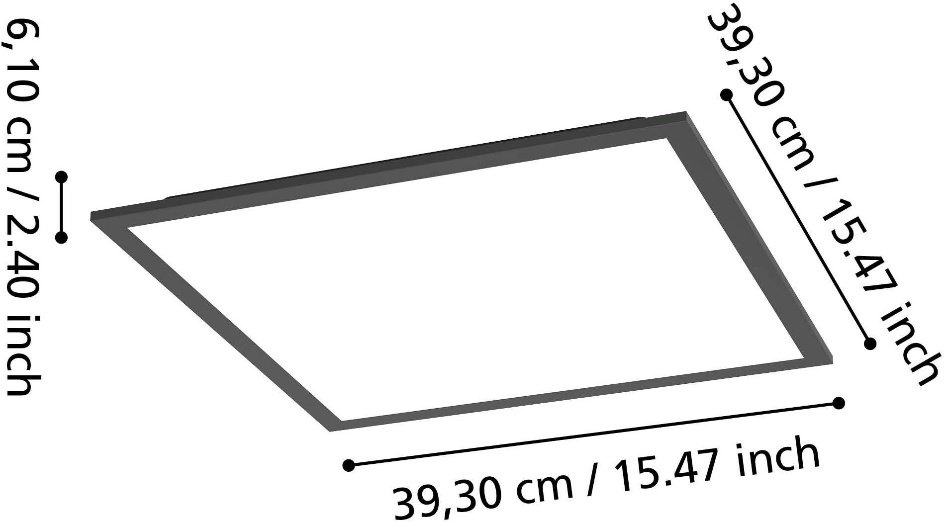 EGLO LED Deckenleuchte »MORADILLO-Z Deckenlampe - Stahl - LED - 19W - IP20« LED-Modul 1 Stk. Kaltweiß | Neutralweiß | RGB | Warmweiß Wohzimmerlampe, Esszimmerlampe, Schlafzimmer, L39,3 x B39,3 x H6,1 cm