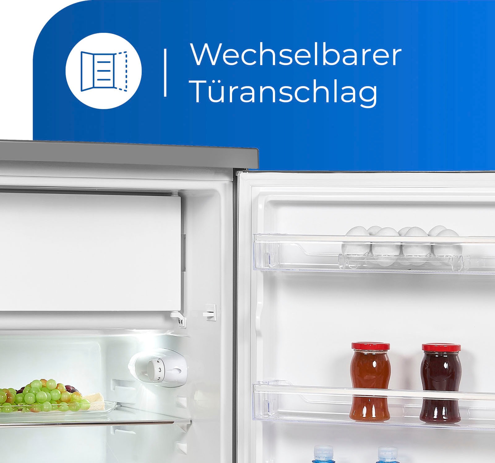 exquisit Kühlschrank »KS18-4-H-170E inoxlook«, 136 L Volumen, 4 Sterne Gefrieren
