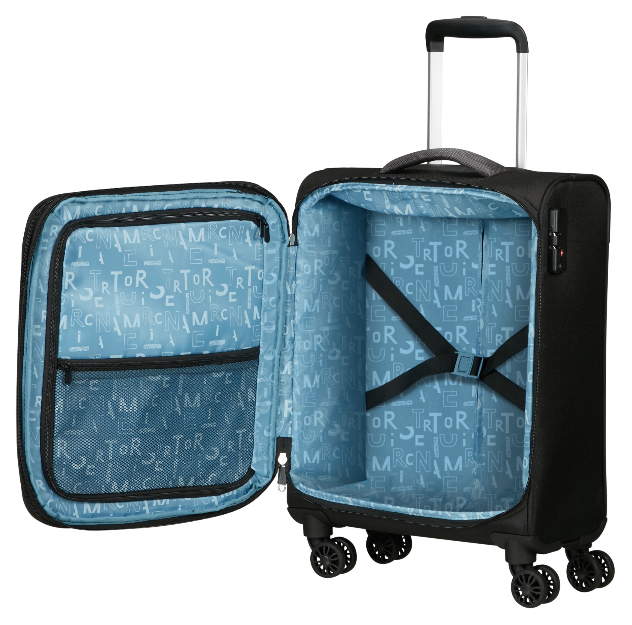 American Tourister® Weichgepäck-Trolley »PULSONIC, in verschiedenen Farben und Größen«, 4 Rollen, Reisekoffer Weichschalenkoffer TSA-Schloss
