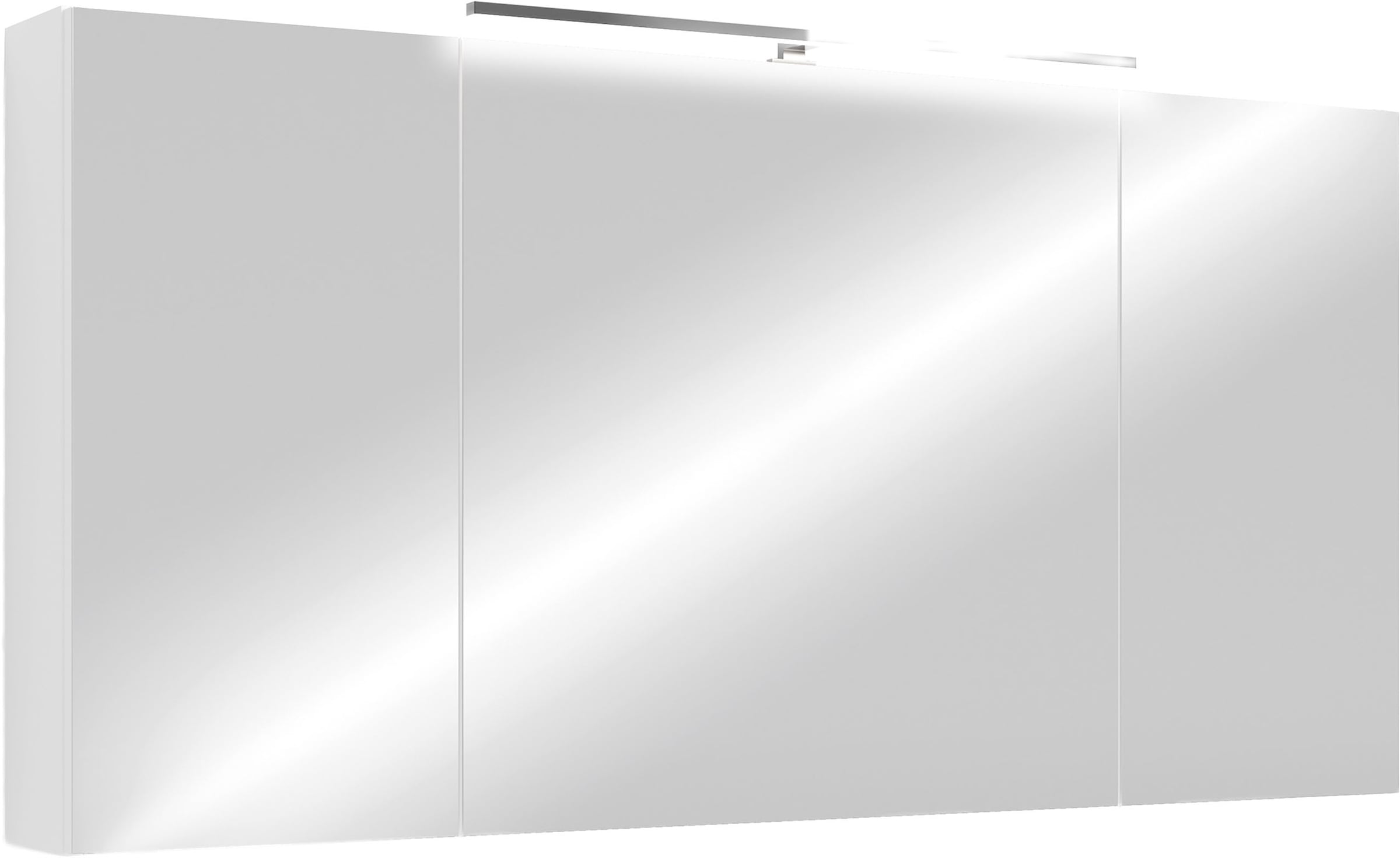 byLIVING Spiegelschrank »Serie Spree, in vielen Breiten erhältlich« Soft-Close, LED Beleuchtung mit Schalter- und Steckdosenbox