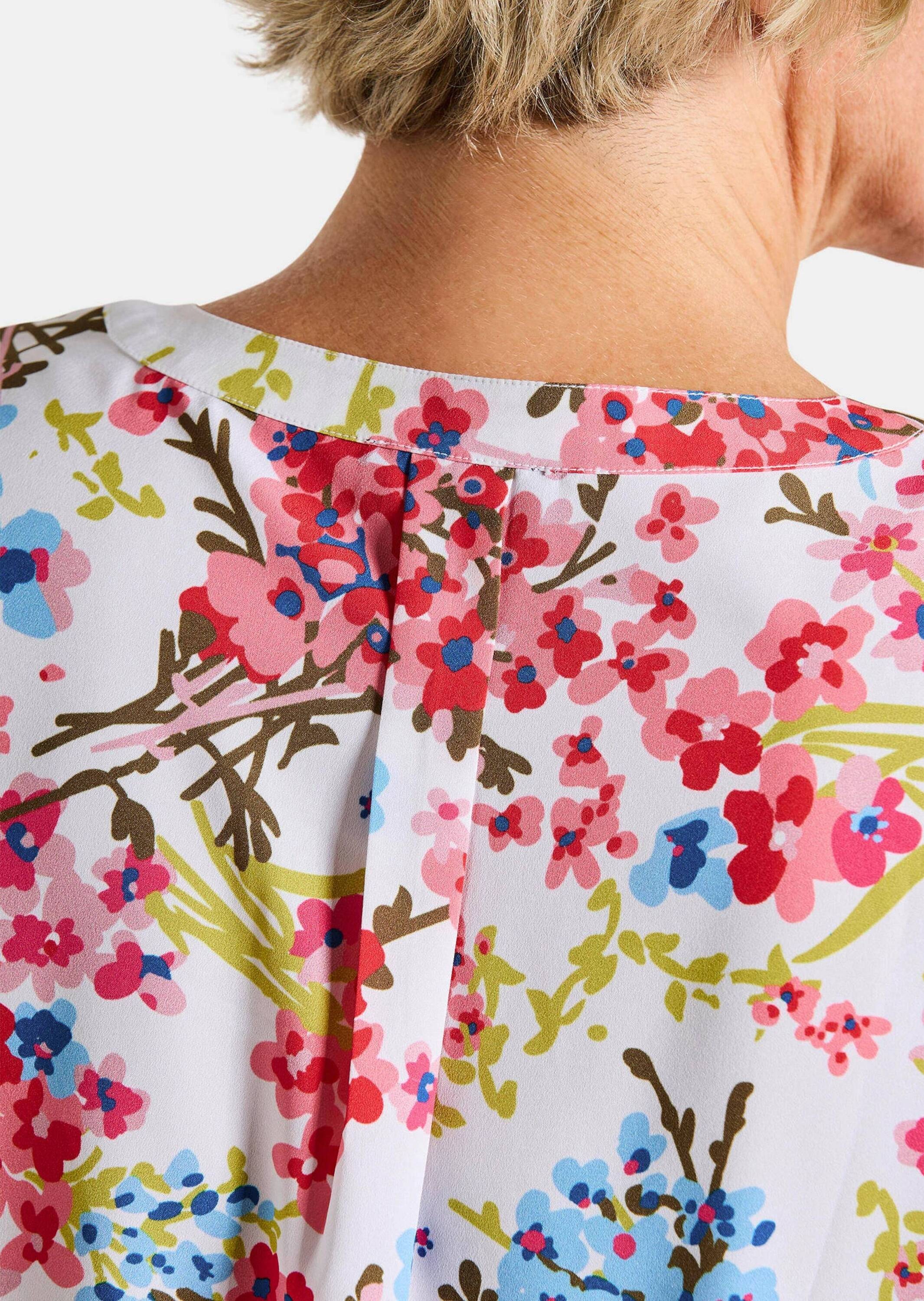 GOLDNER Tunika »Kurzgröße Pflegeleichte Bluse mit Blumenmuster«