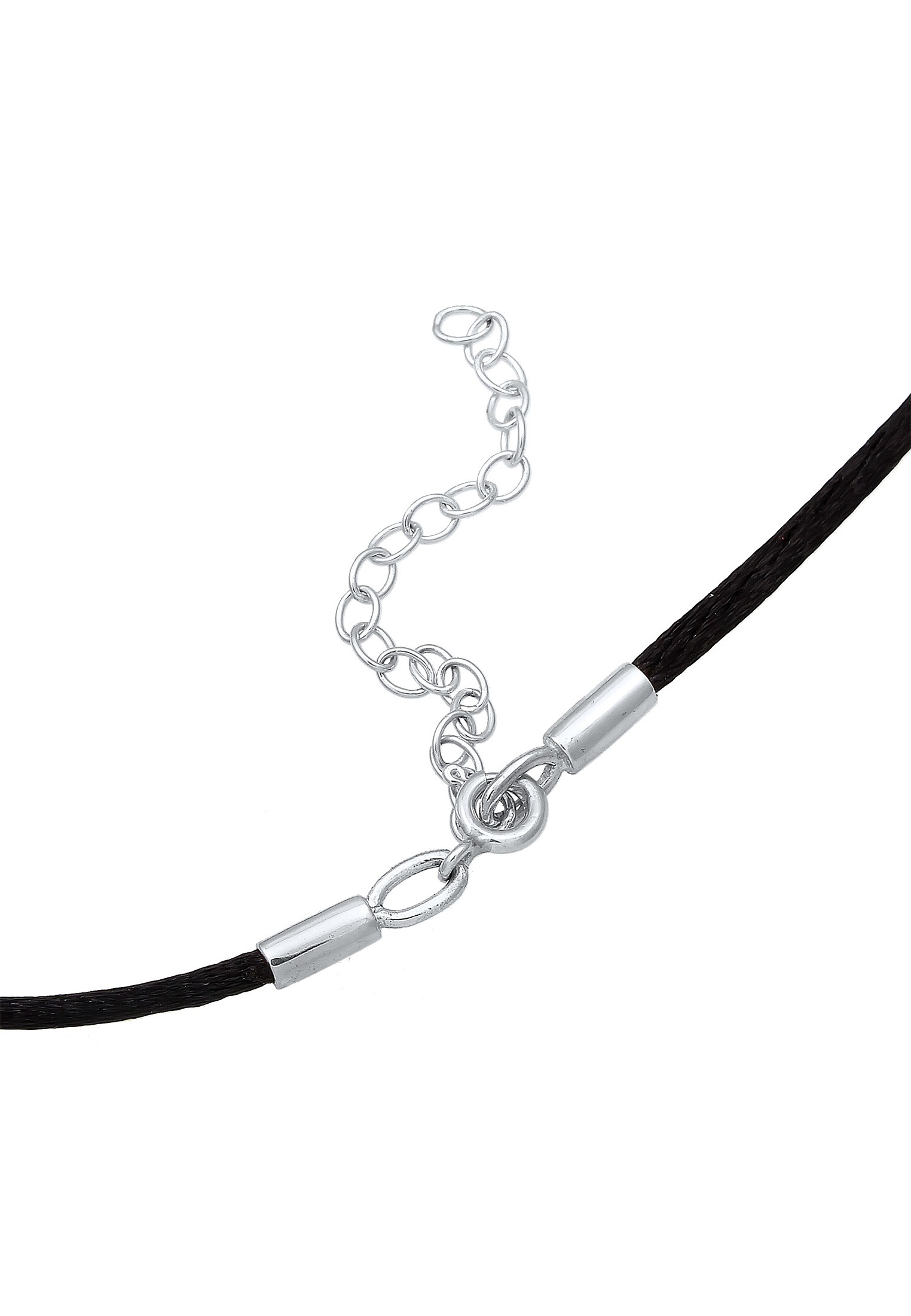 Elli Choker »Halskette Spinne Zirkonia Schwarz Satin 925 Sterling Silber«