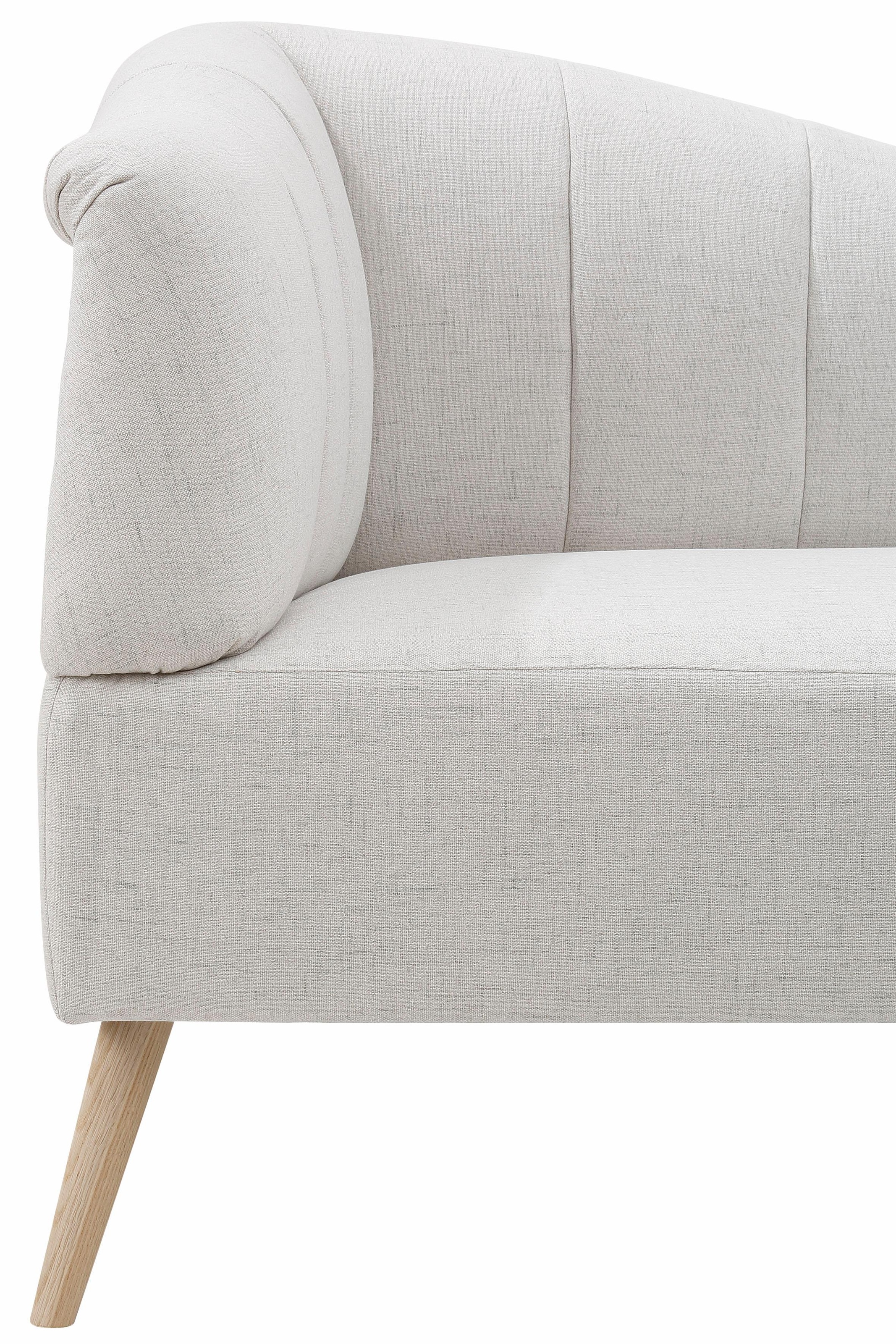 OTTO home Recamiere »Lucy, Chaiselonge mit Massivholzfüßen und Steppung,« Armlehne links und rechts bestellbar