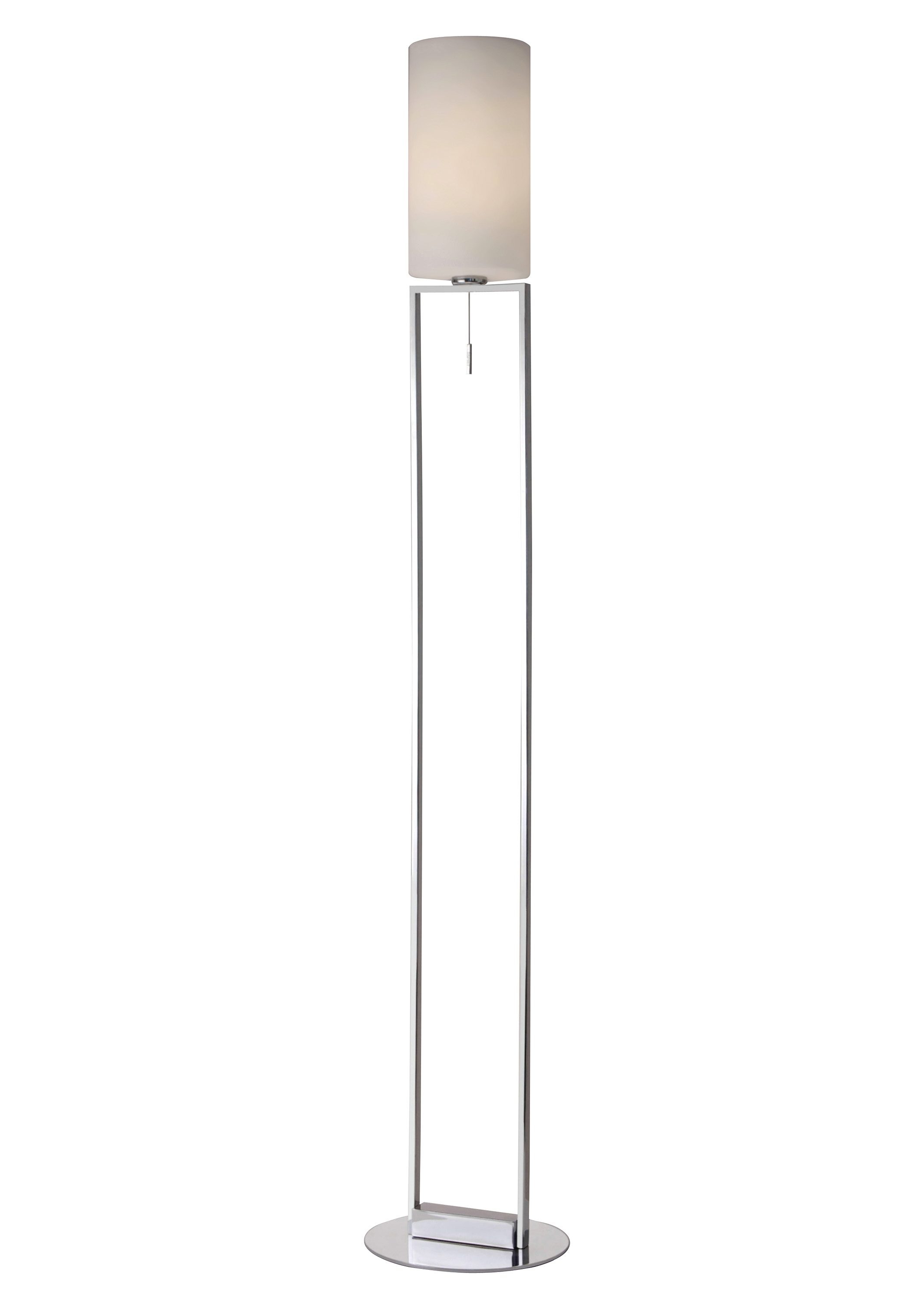 Sompex Stehlampe E27 in silberfarben, Größe Ø 16 cm Höhe: 160 cm