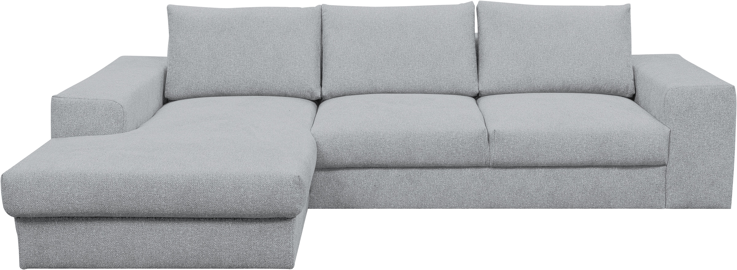 WERK2 Ecksofa »Rozzana Design Ecksofa mit hohem Komfort, zeitlos & elegant,  L-Form,« in kuschelweichen Trendstoffen Cord, Breitcord und Plüsch
