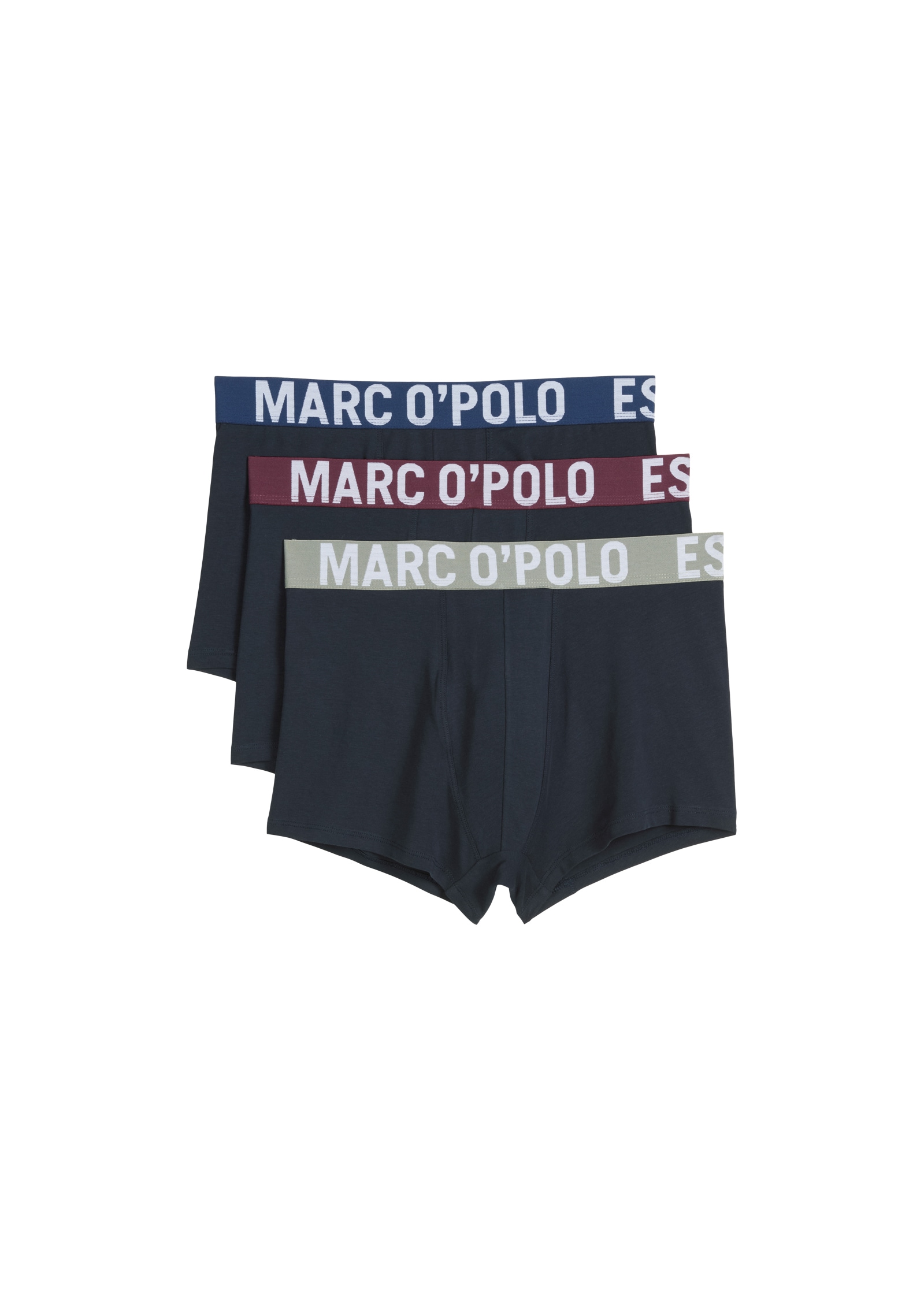 Marc O'polo Herren Trunk »Essentials« 3er Pack, mit Logobund, ohne Eingriff, elastisch, Größe S