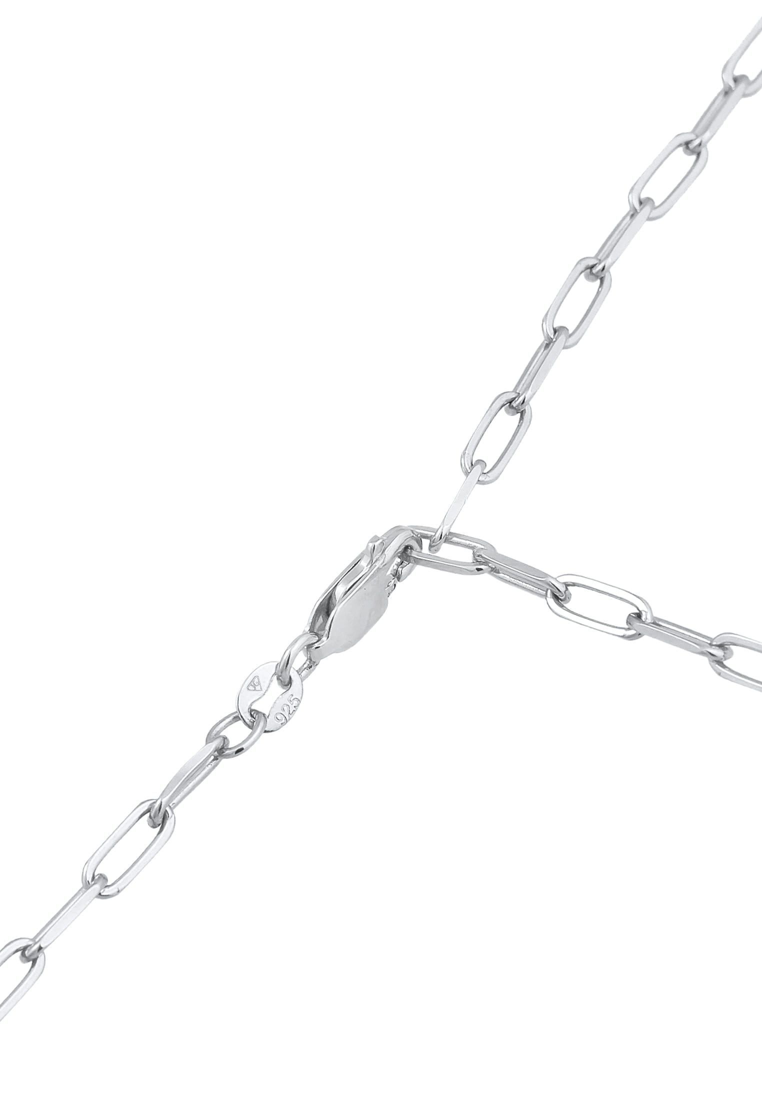 Elli Y-Kette »Halskette Y-Kette Glieder Oval Grob Basic Optik 925 Silber«