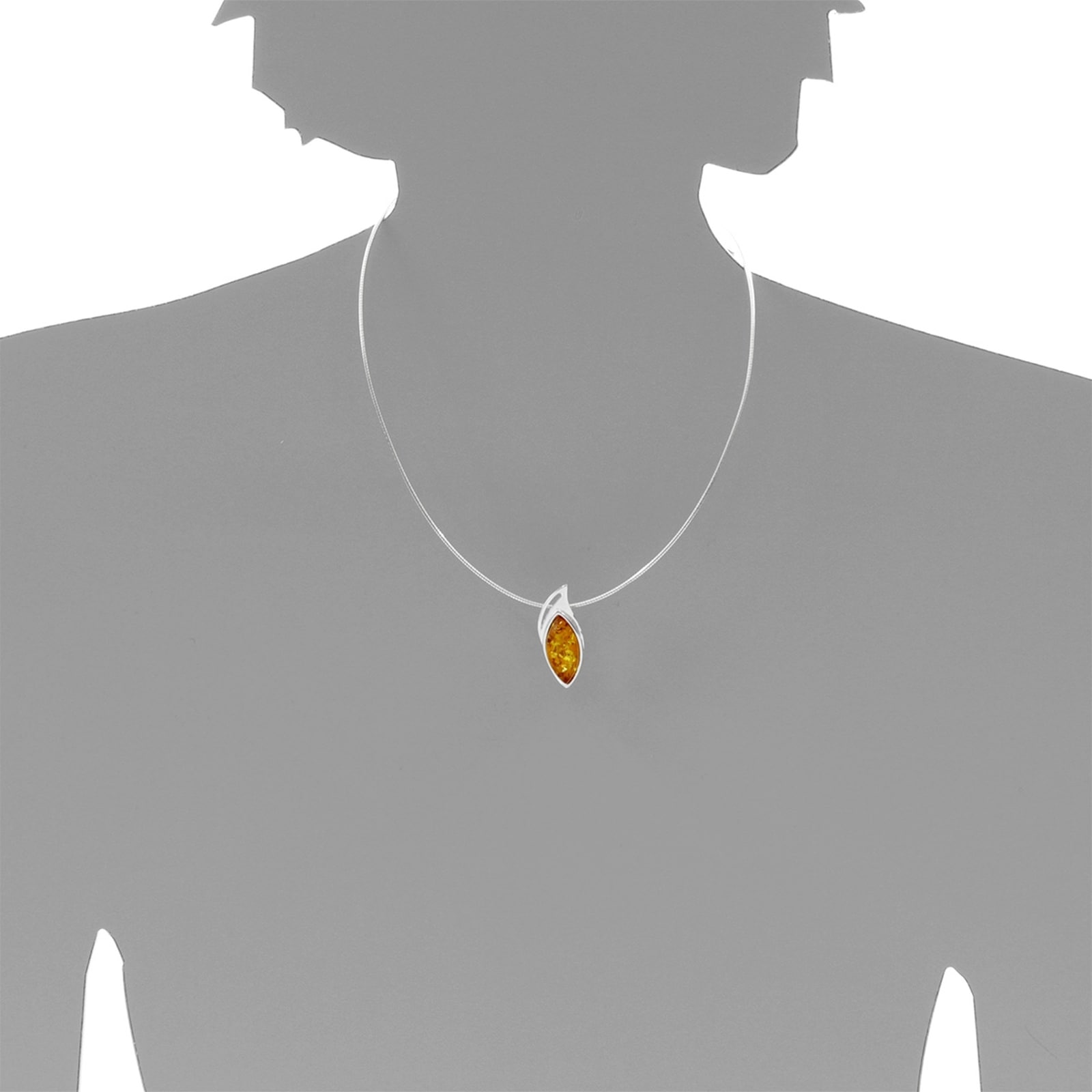 OSTSEE-SCHMUCK Kettenanhänger »- Gleiter-Maie - Silber 925/000 - Bernstein«