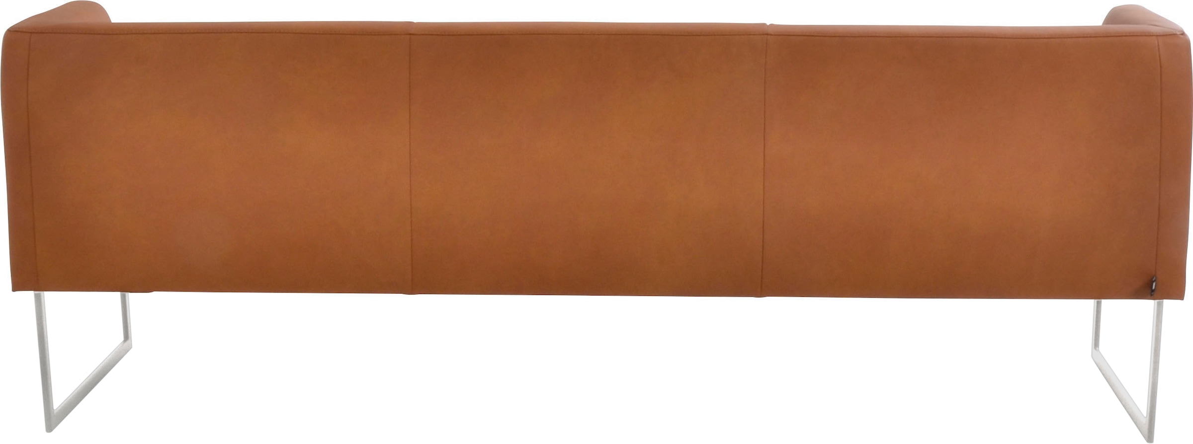 K+W Komfort & Wohnen Polsterbank »Cube« Hammerkissenoptik, 2 Breiten, Hochkantkufe in Edelstahloptik