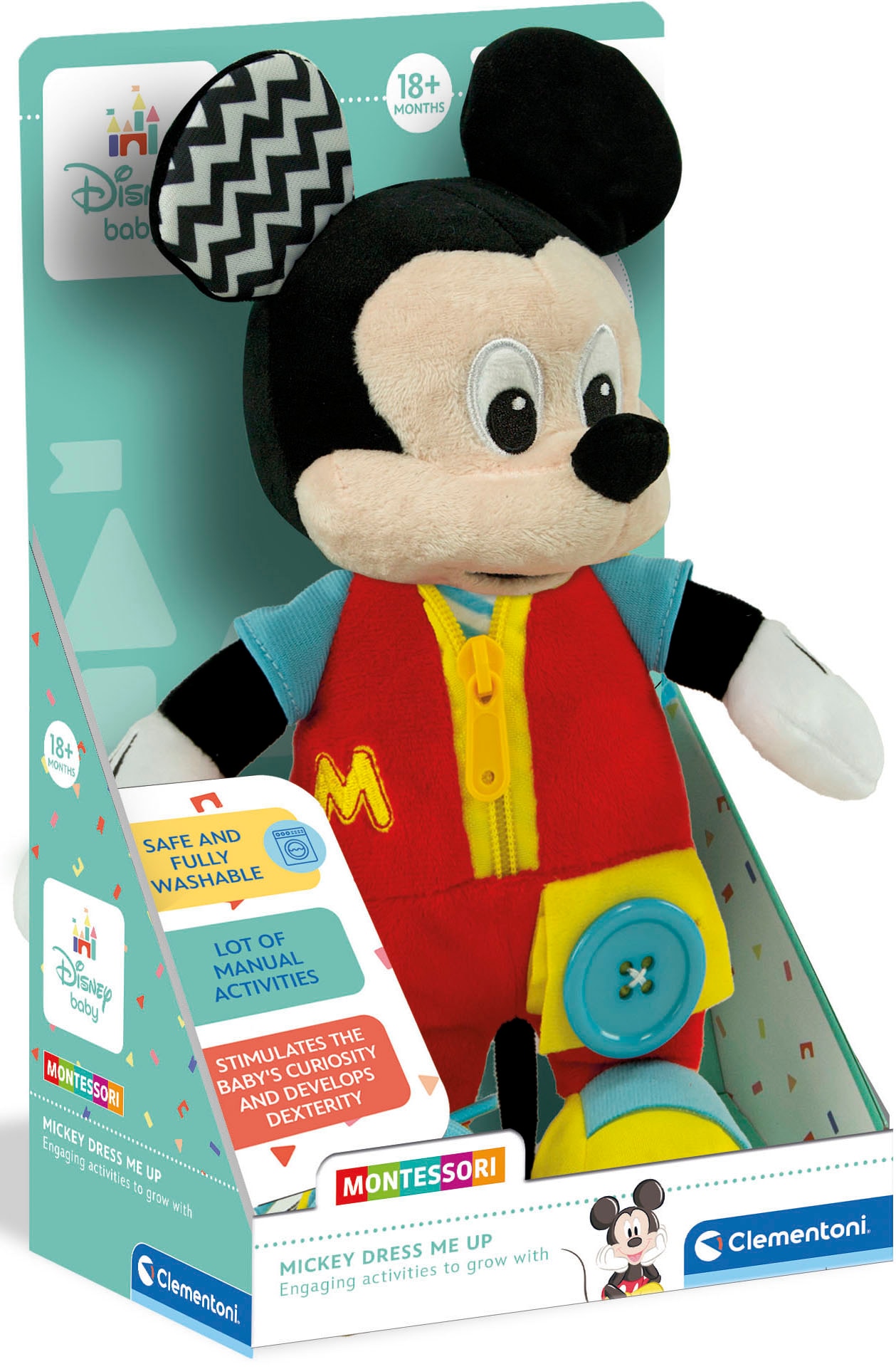 Clementoni® Stoffpuppe »Disney Baby, Baby Mickey Dress up«