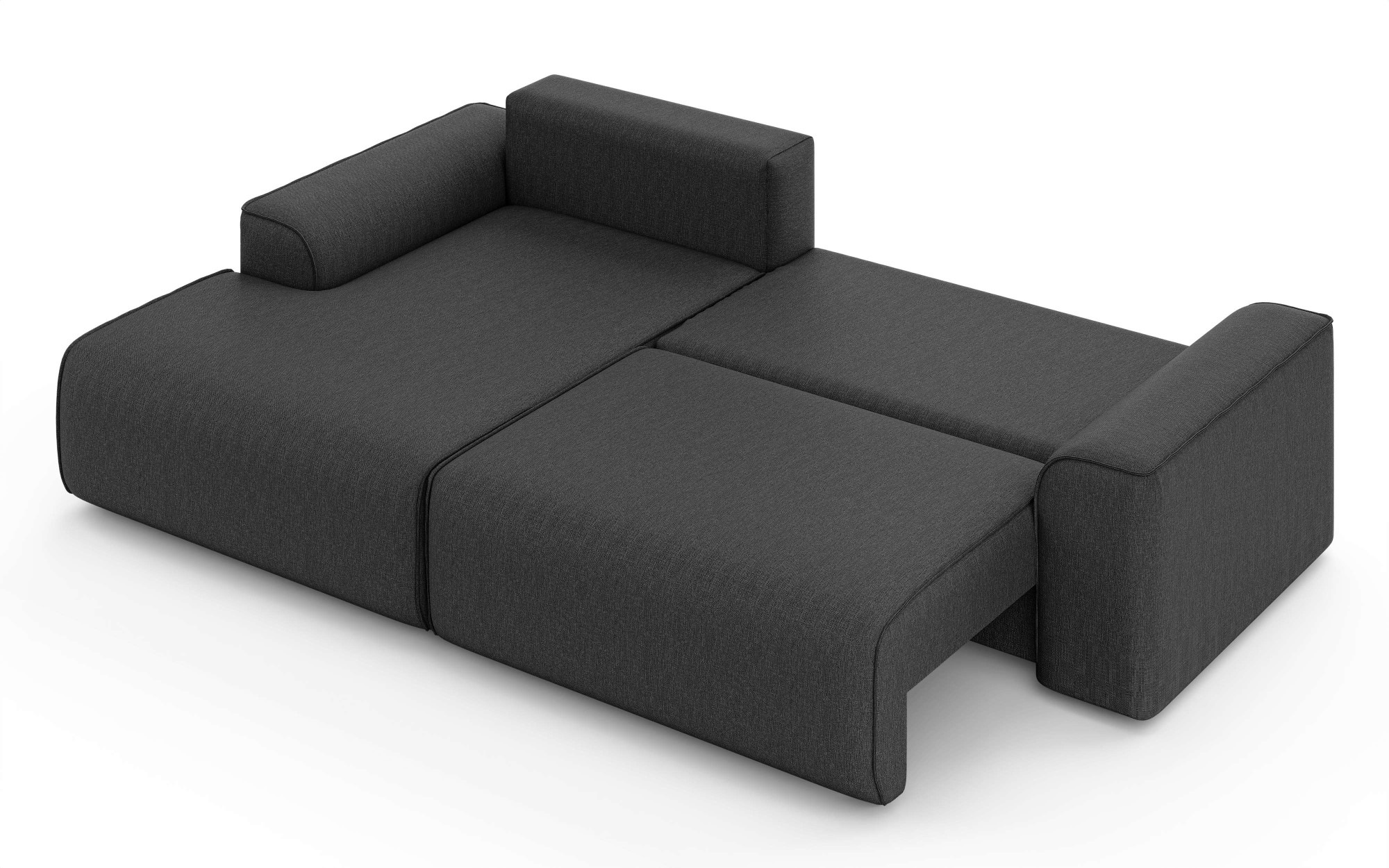 Home affaire Ecksofa »Santenay mit Bettfunktion und Bettkasten, Maße: B/T/H 266/164/90 cm« L-Form mit Wellenfederung, Schlaffläche: 140x213 cm, auch in Cord