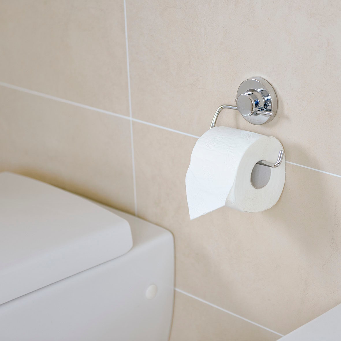 mit Verchromt Online verschiedene Toilettenpapierhalter Saugnapf, Klebepad Shop OTTO Ohne CORNAT bestellen »3 Befestigungsoptionen im Bohren«, - & Deckel