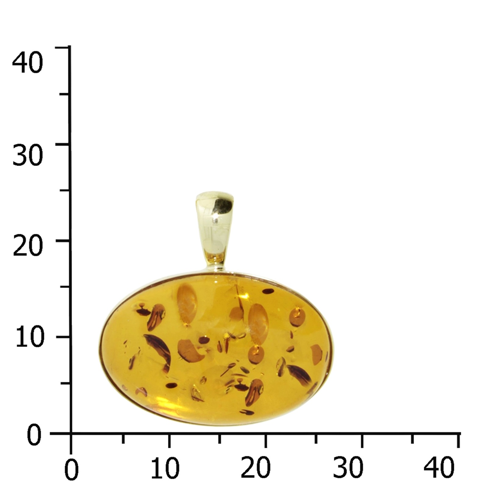 OSTSEE-SCHMUCK Kettenanhänger »- Classic 24x16 mm - Gold 333/000 - Bernstein«