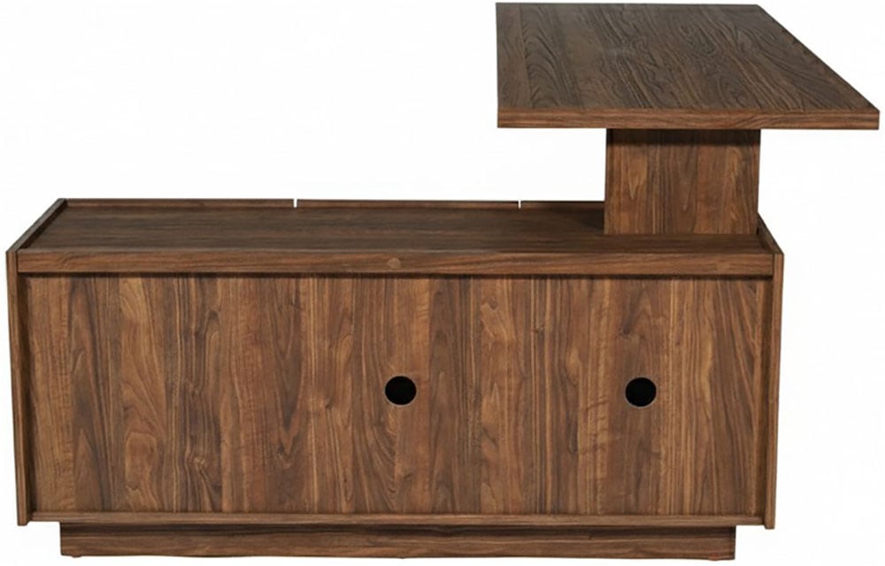 Jahnke Eckschreibtisch »LUX C 160 E« Eckschreibtisch, wechselseitig montierbar, Glas, 2 Fächer+2Schubladen