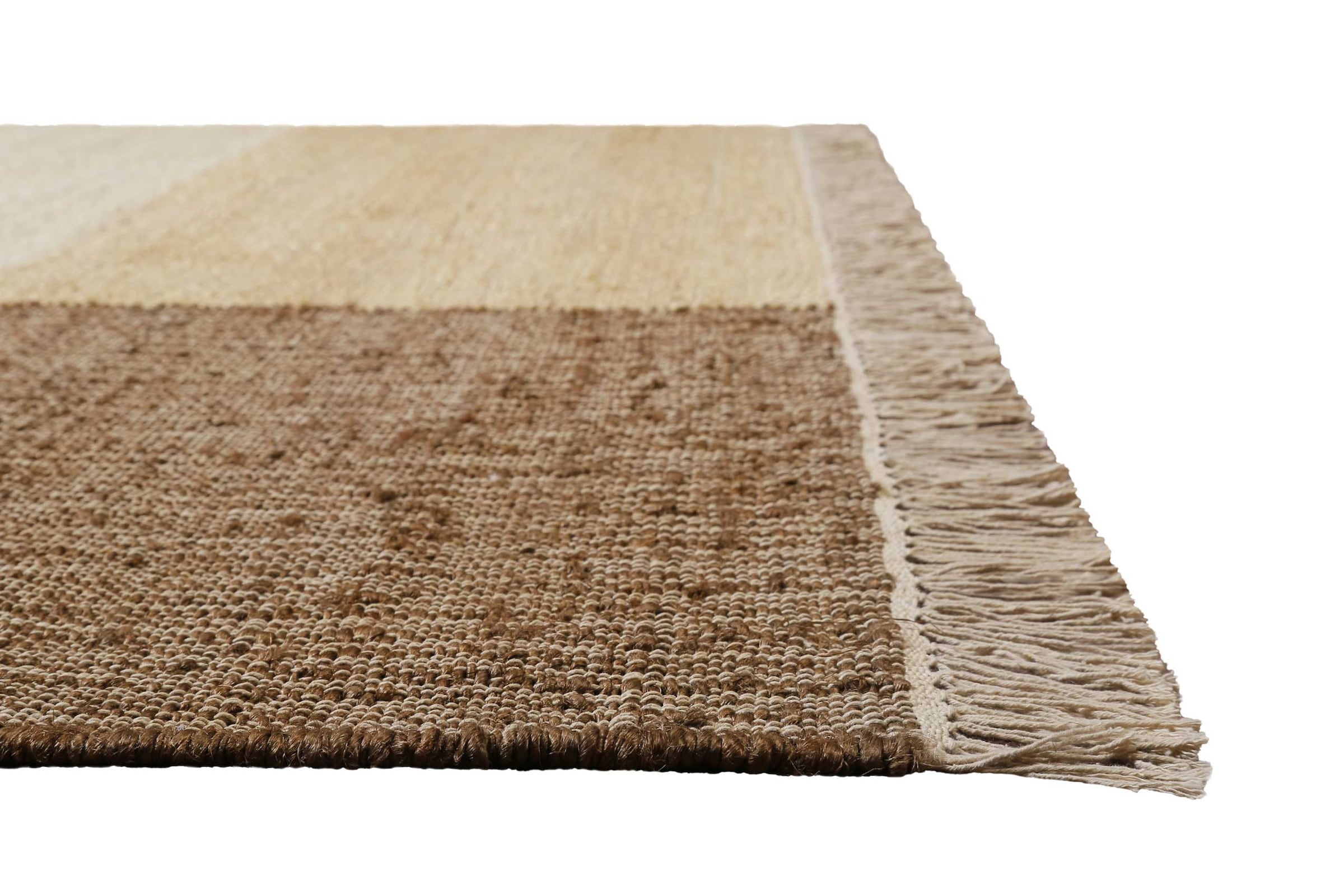 Green Looop Teppich »Valentin GL-82301«, rechteckig, 4 mm Höhe, Naturfaser Teppich aus 80% Jute 20% Baumwolle, mit Fransen, Wohnzimmer