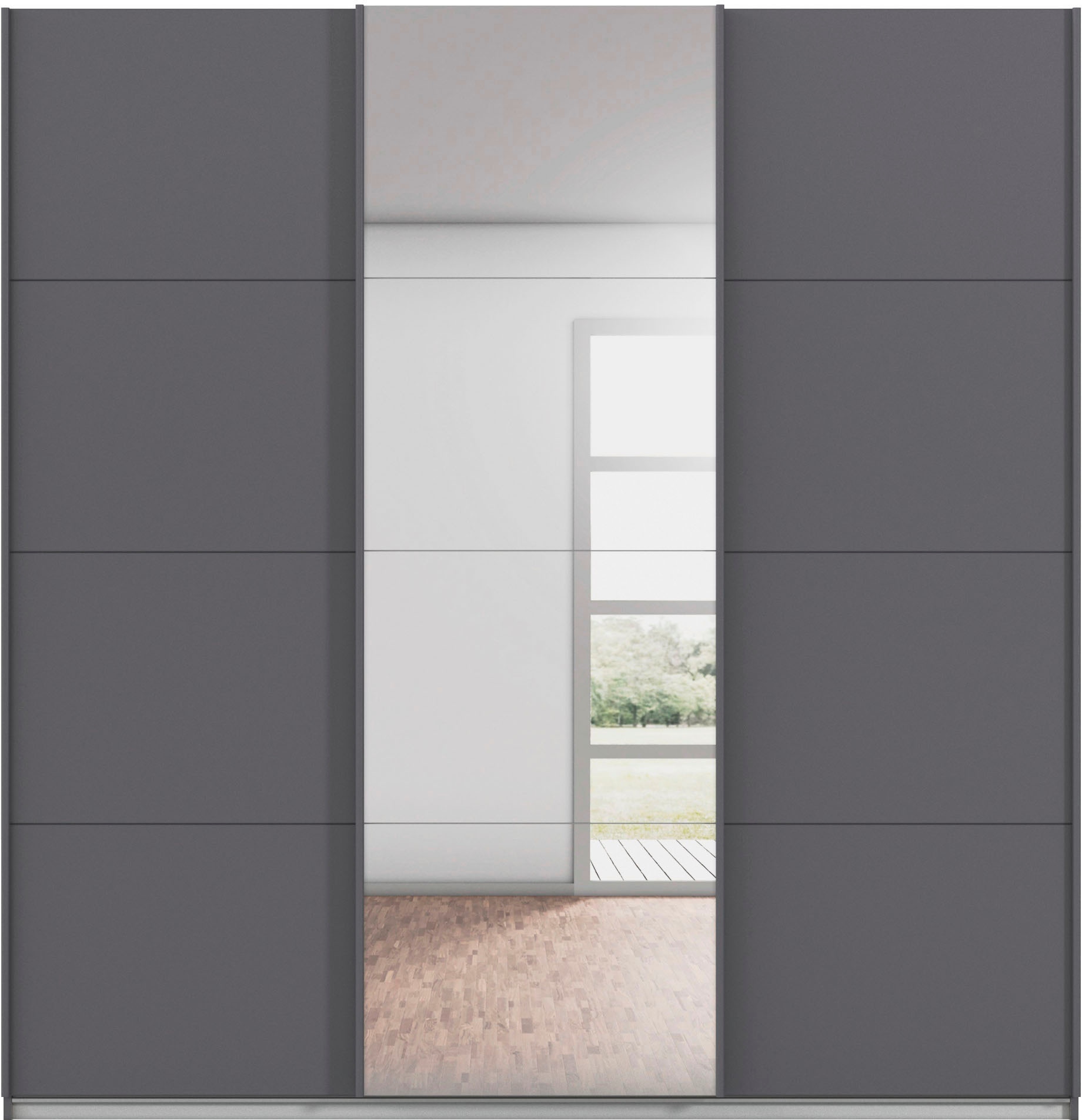 rauch Schwebetürenschrank »Kleiderschrank Schrank Garderobe AGORDO«, (in zwei Griff-Farben), Top Innenausstattung, in 4 Breiten und 2 Höhen MADE IN GERMANY