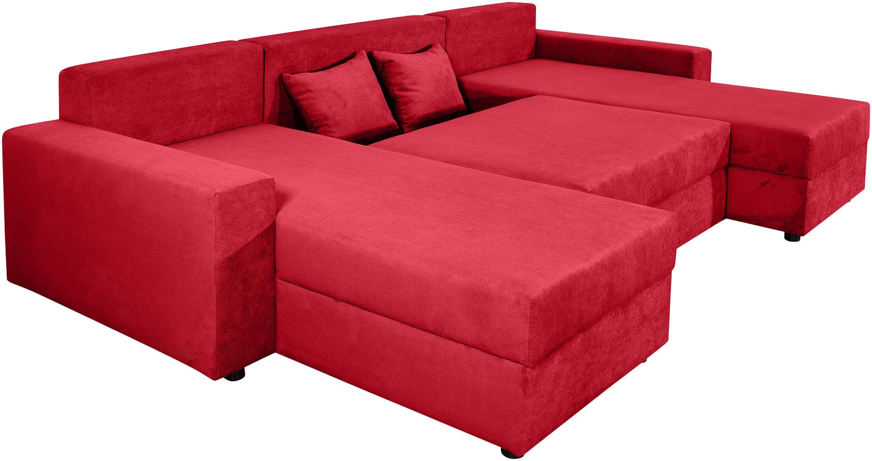 COLLECTION AB Wohnlandschaft »Pico U-Form«, Wohnlandschaft,2 X Ottomane,Polyätherschaum Polsterung
