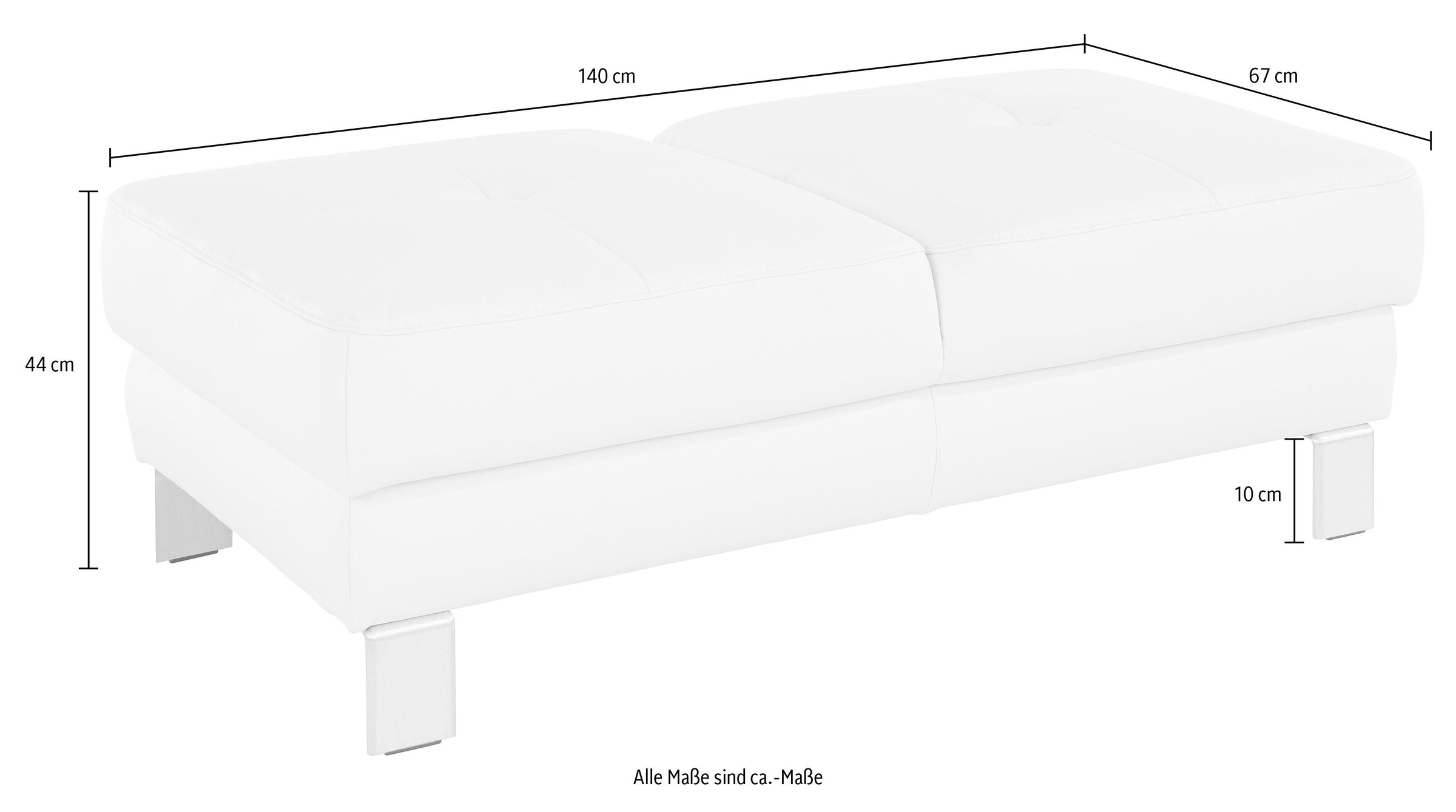 exxpo - sofa fashion Hocker »Mantua 2 Bankhocker, tolle Verarbeitungsdetails, modern und elegant«