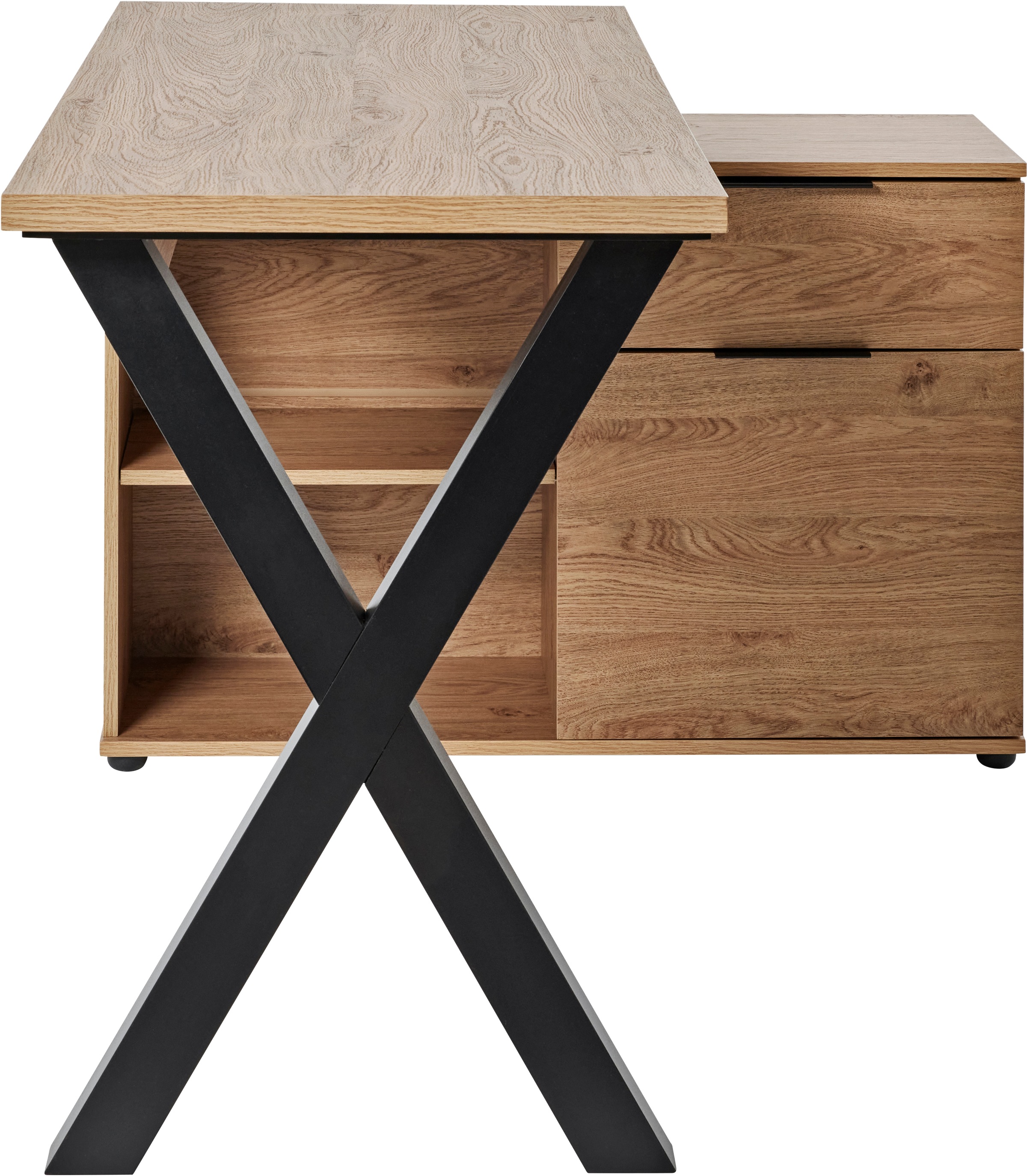 Jahnke Eckschreibtisch »X-CLUB C 40 E«, (1 St.), Eckschreibtisch, wechselseitig montierbar, X-Gestell