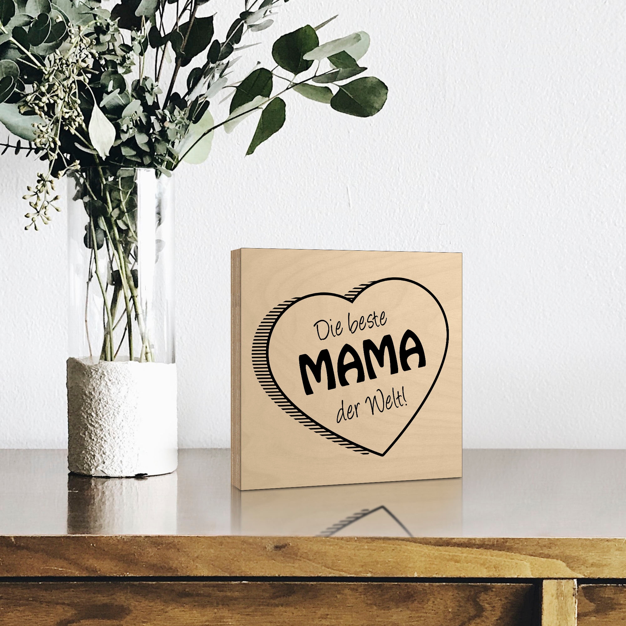 Artland Holzbild »Die beste Mama der Welt«, Sprüche & Texte, (1 St.)