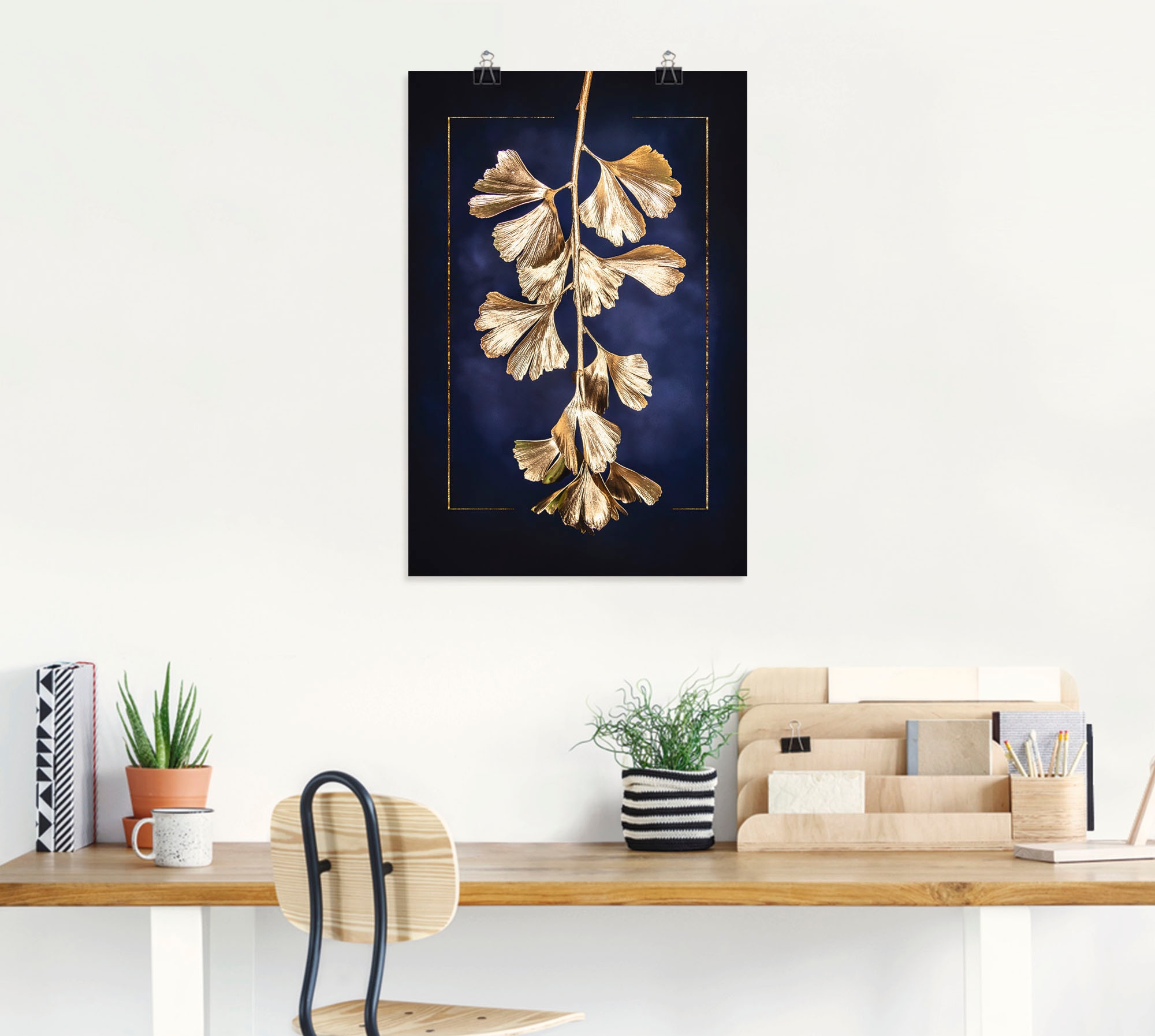Artland Wandbild »Goldener Gingko« Blätterbilder 1 Stk. tlg. als Leinwandbild, Poster in verschied. Größen