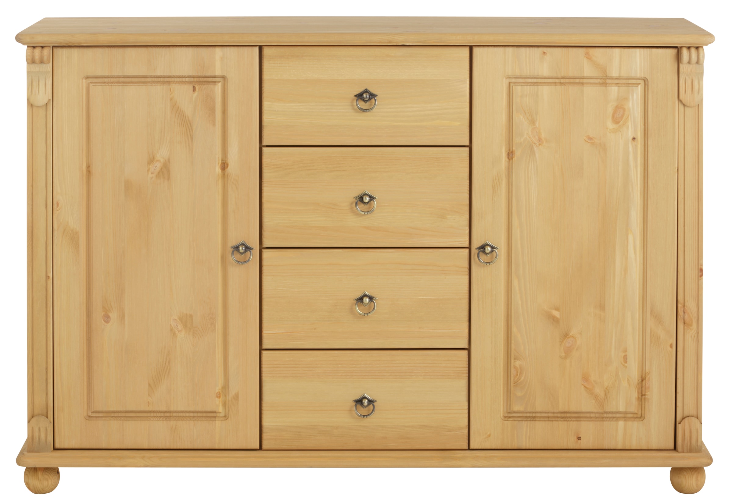 Home affaire Kombikommode »Tessin; Buffetunterschrank, klassischer Landhausstil« aus massiver, FSC®-zertifizierter Kiefer, 128cm breit