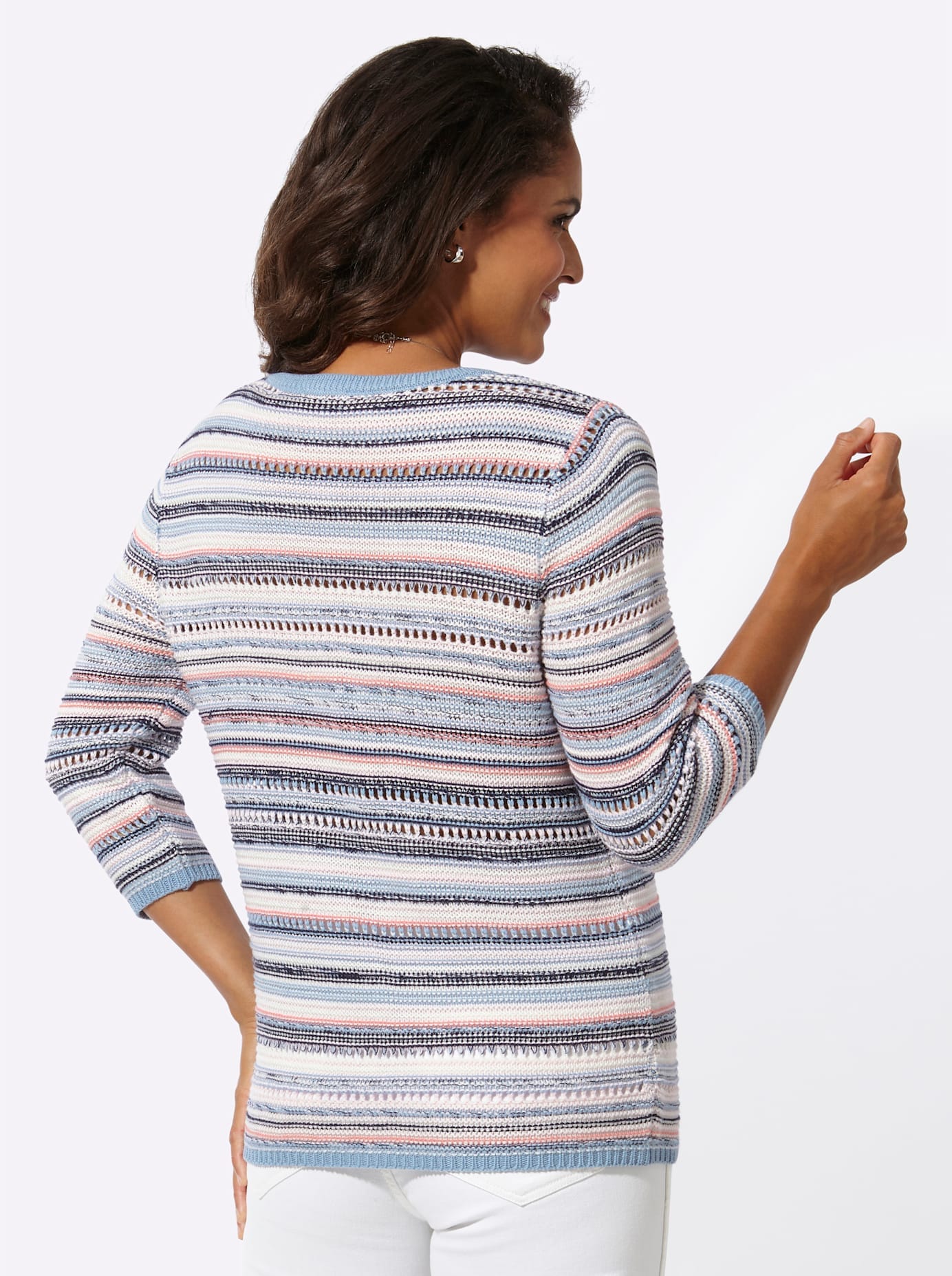 Casual Looks 3/4 Arm-Pullover »Streifenpullover«