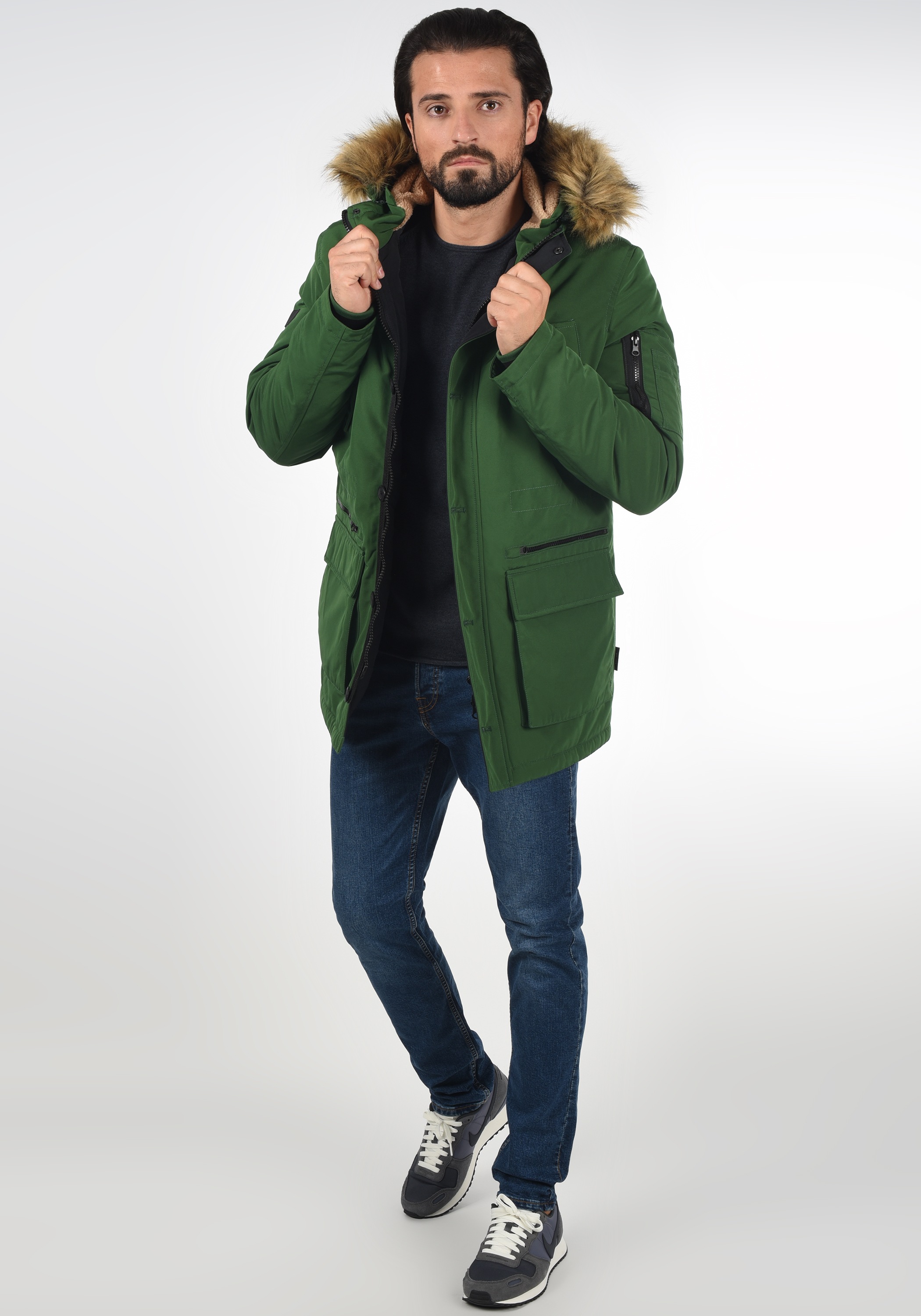Indicode Langmantel »Parka IDRuffy«