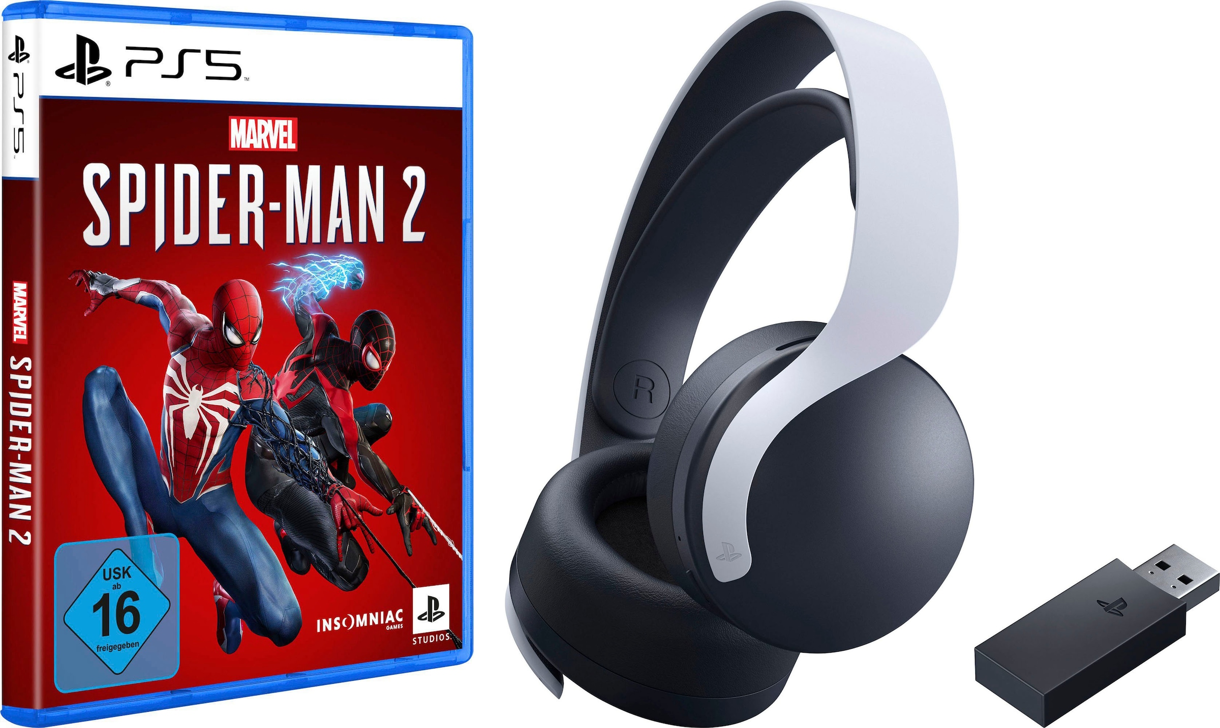 PlayStation 5 Gaming-Headset »Spiderman bei jetzt 5 + kaufen Rauschunterdrückung 3D«, PULSE 2 OTTO PlayStation