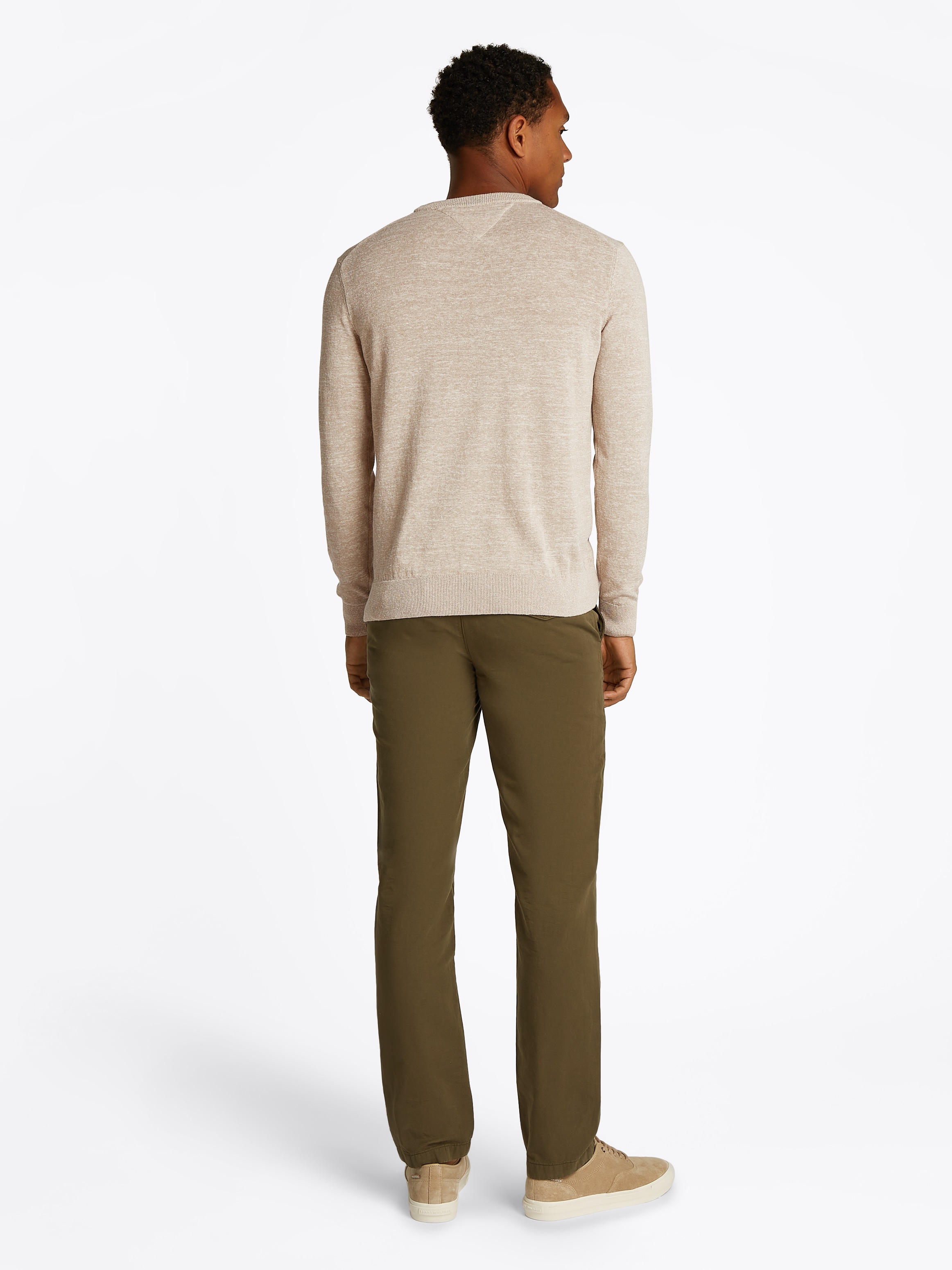 Tommy Hilfiger Rundhalspullover »COTTON LINEN CREW NECK«