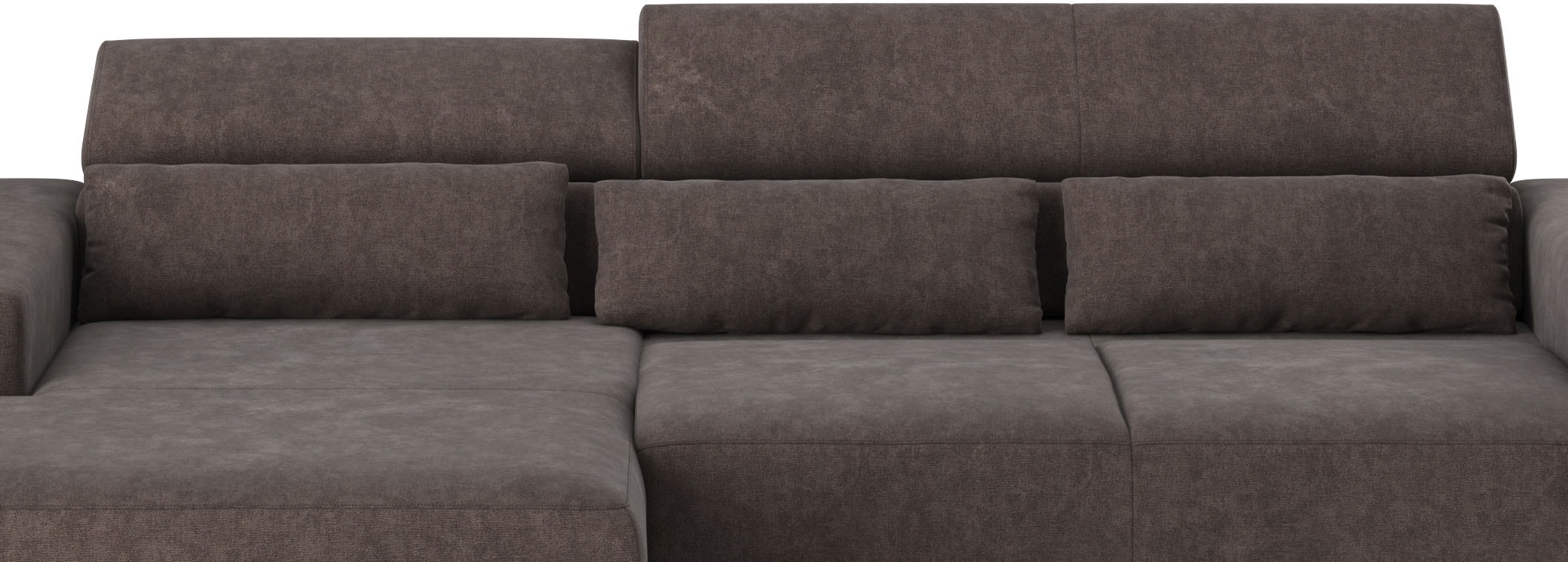 COTTA Ecksofa »Side L-Form, mit Kopfteilverstellung & 3 Nierenkissen« optional motorische Sitztiefenverstellung