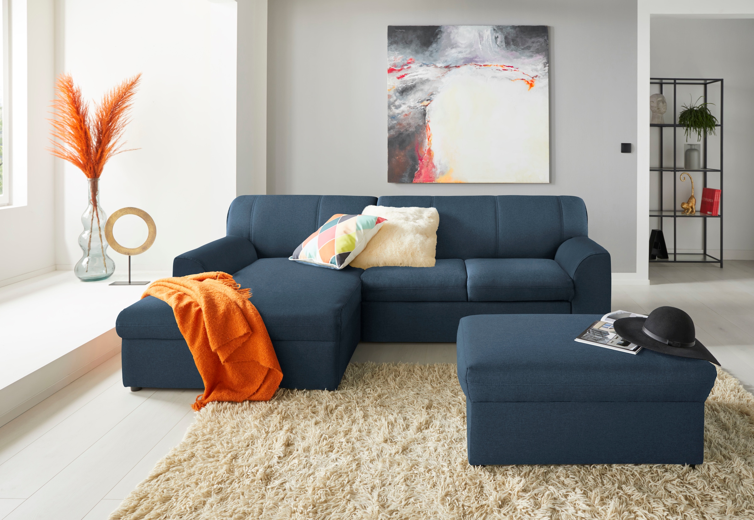 DOMO collection Ecksofa »Topper L-Form«, mit Recamiere, wahlweise mit Schlaffunktion