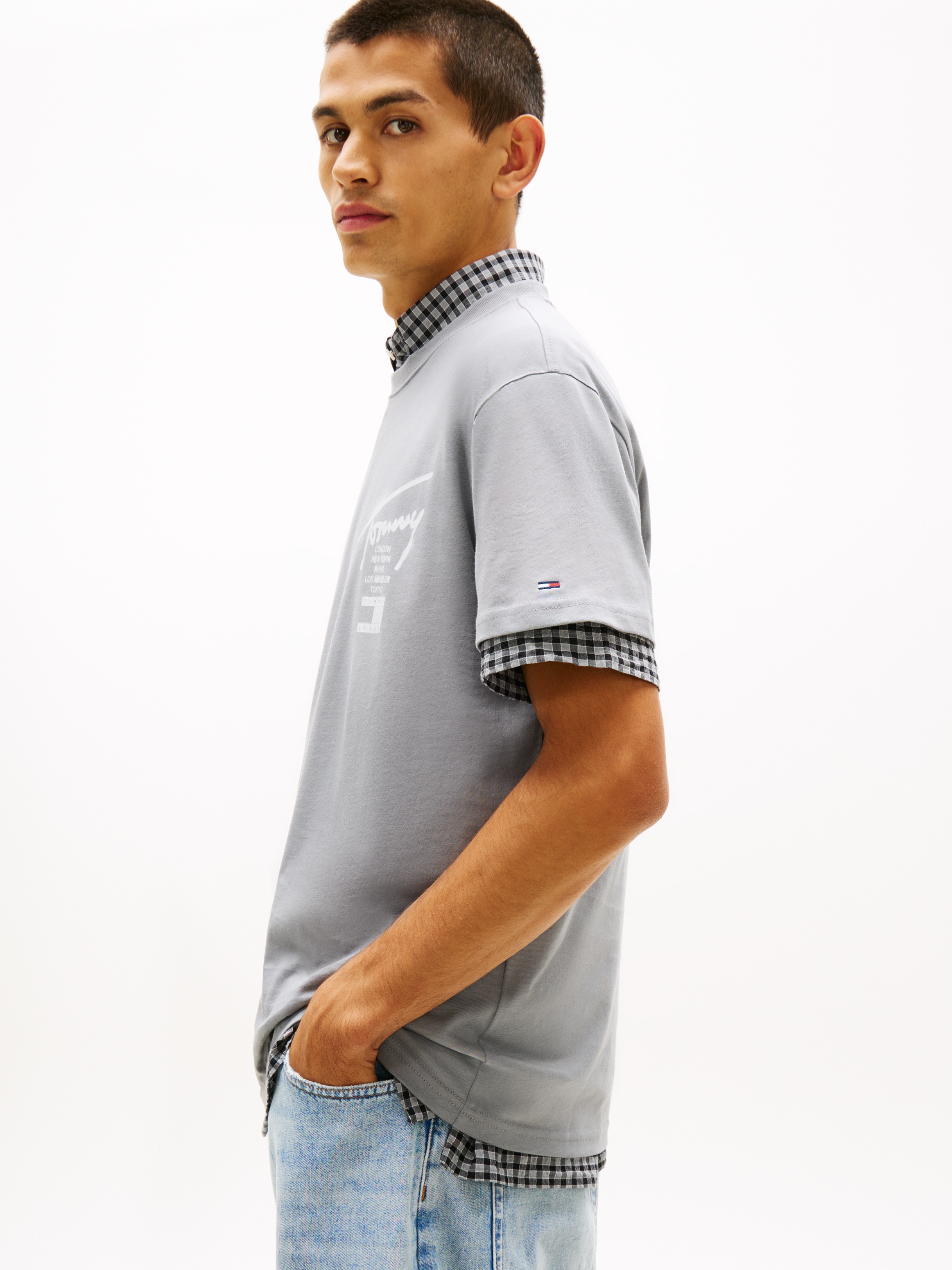 Tommy Jeans T-Shirt »TJM REGULAR CITY SIGN« Regular fit mit Markenprint