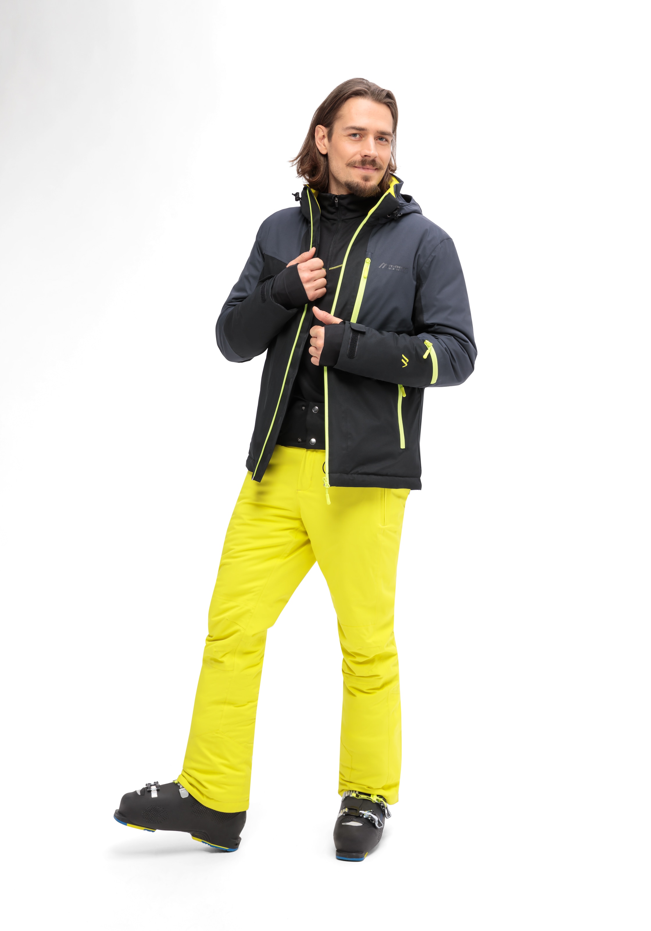 Maier Sports Skijacke »MONZABON M 2.0«, Herren Winterjacke, wasserdicht, 3 RV-Taschen und Kapuze, Regular fit