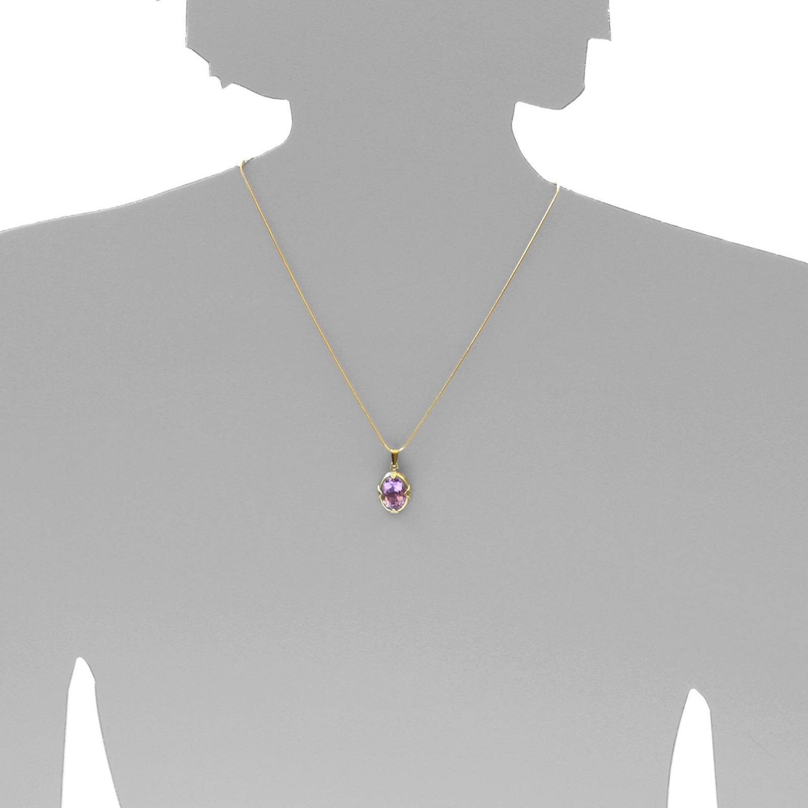 OSTSEE-SCHMUCK Kettenanhänger »- Winola 14x10 - Gold 333/000 - Amethyst«
