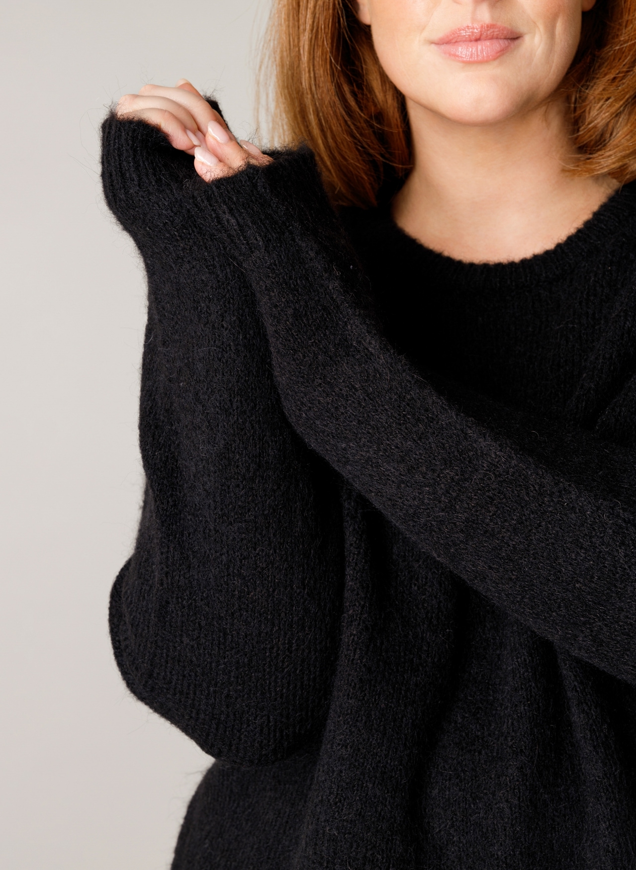 Base Level Curvy Strickpullover »Yanara« mit Wolle und Elasthan