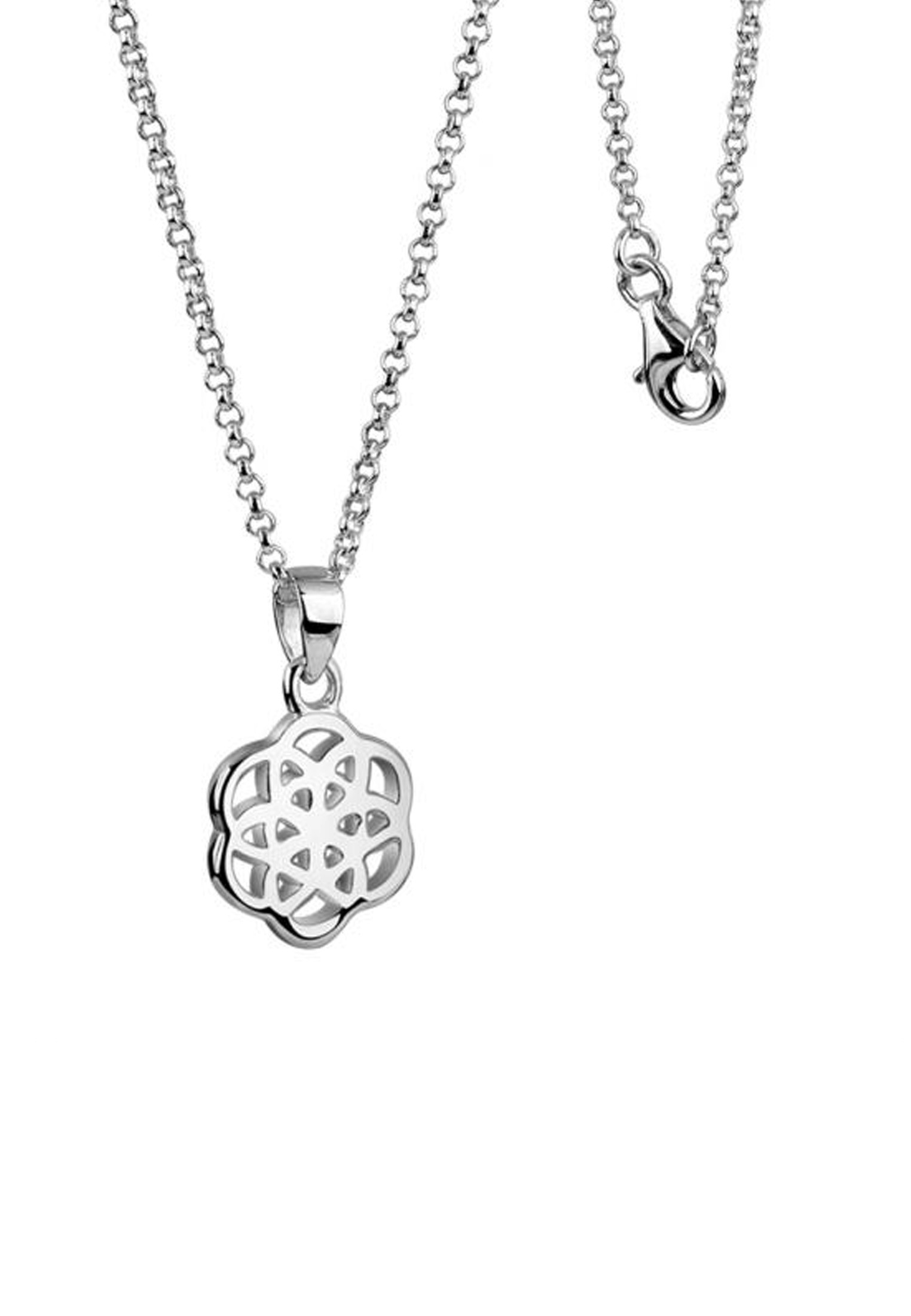 Nenalina Kette mit Anhänger »Halskette Lebensblume Anhänger Ornament 925 Silber«