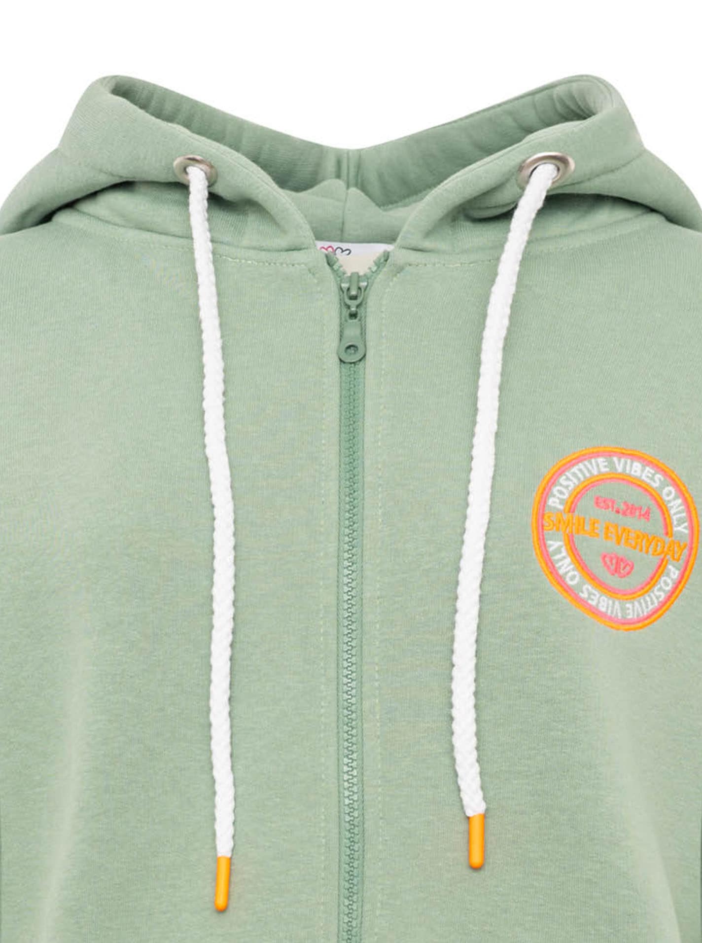Zwillingsherz Kapuzensweatjacke »"Smile Everyday ZH"« Kapuze, Taschen,  Langarm, Stickerei, Reißverschluss