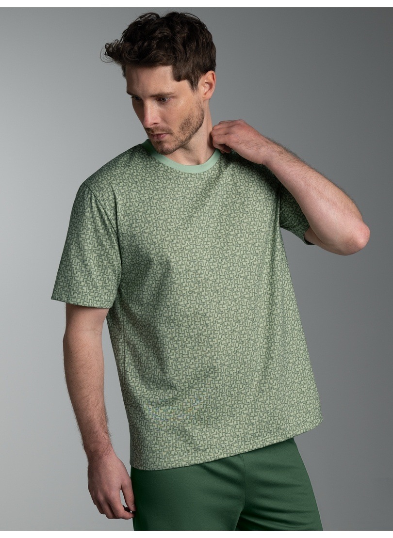 Trigema T-Shirt »TRIGEMA T Shirt mit Allover Tetris Muster« 1