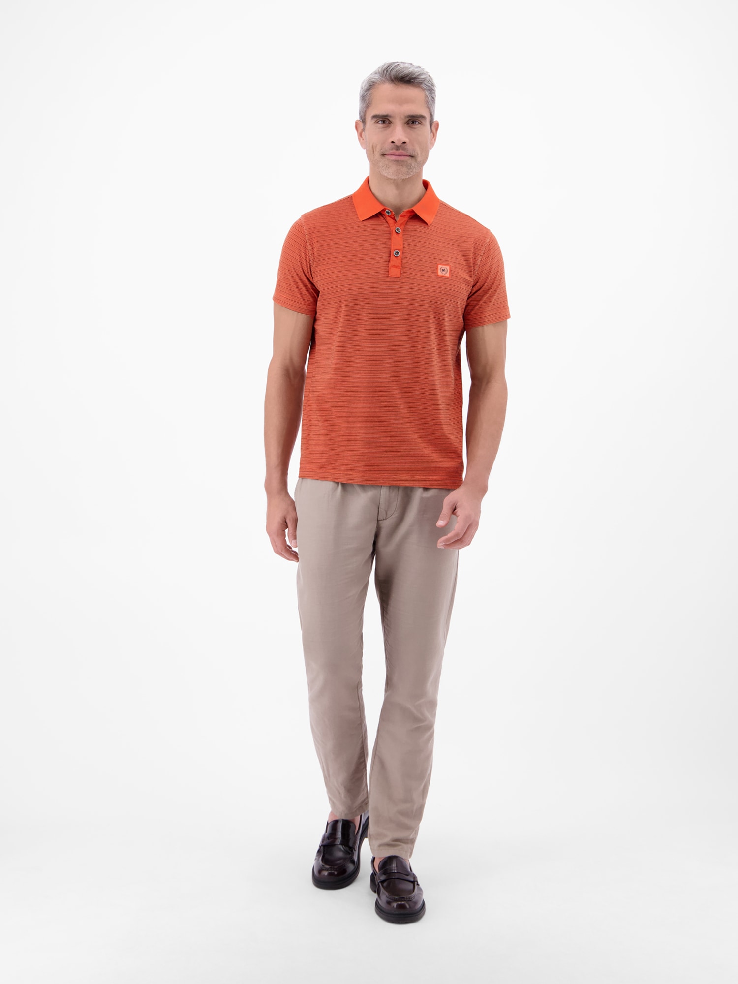 LERROS Poloshirt »Poloshirt mit Fineliner-Optik, 100 % Baumwolle«