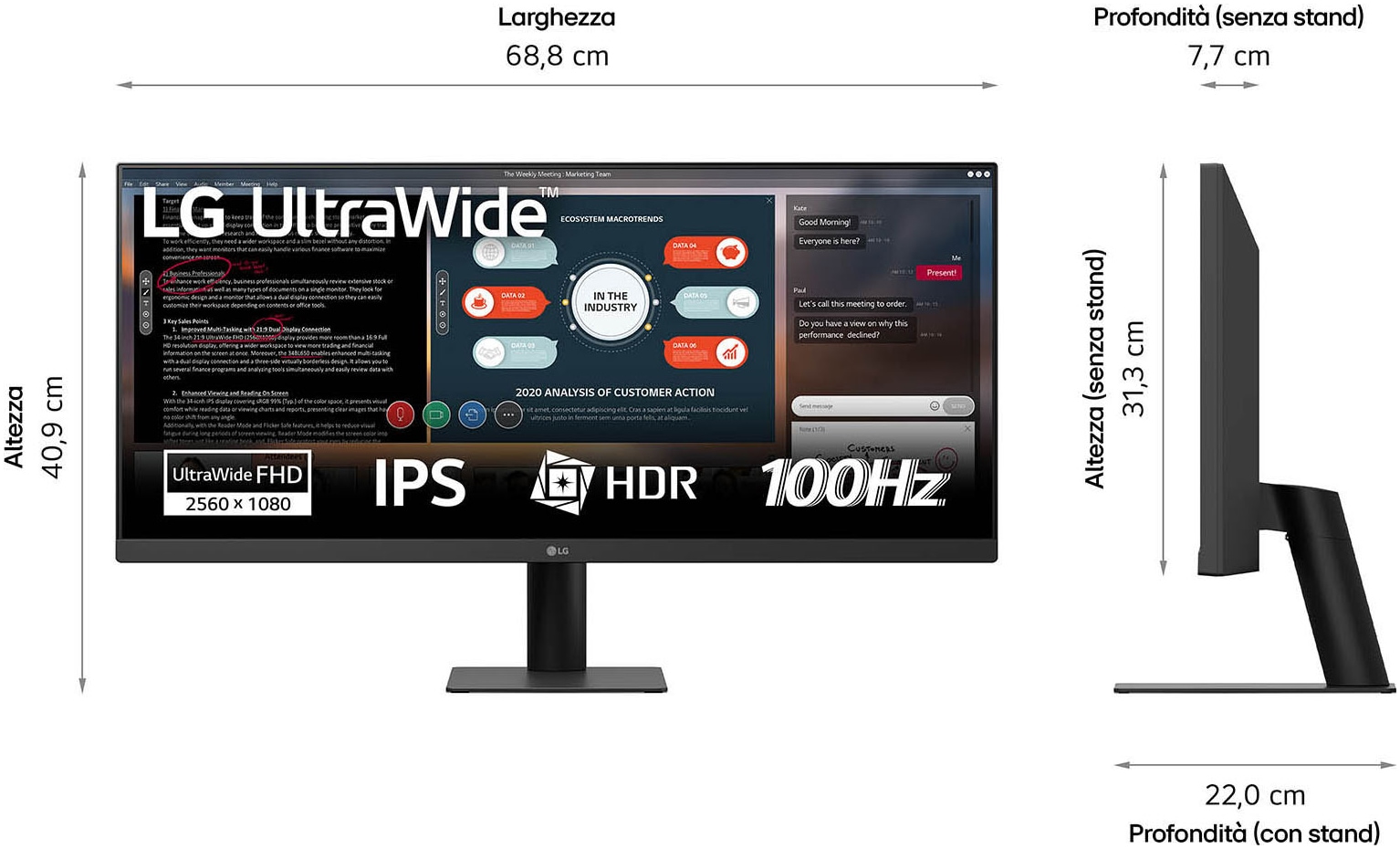 LG LED-Monitor »29U511A-B« 73 cm/29 ″  2560 x 1080 px WFHD 5 Reaktionszeit 100 Hz