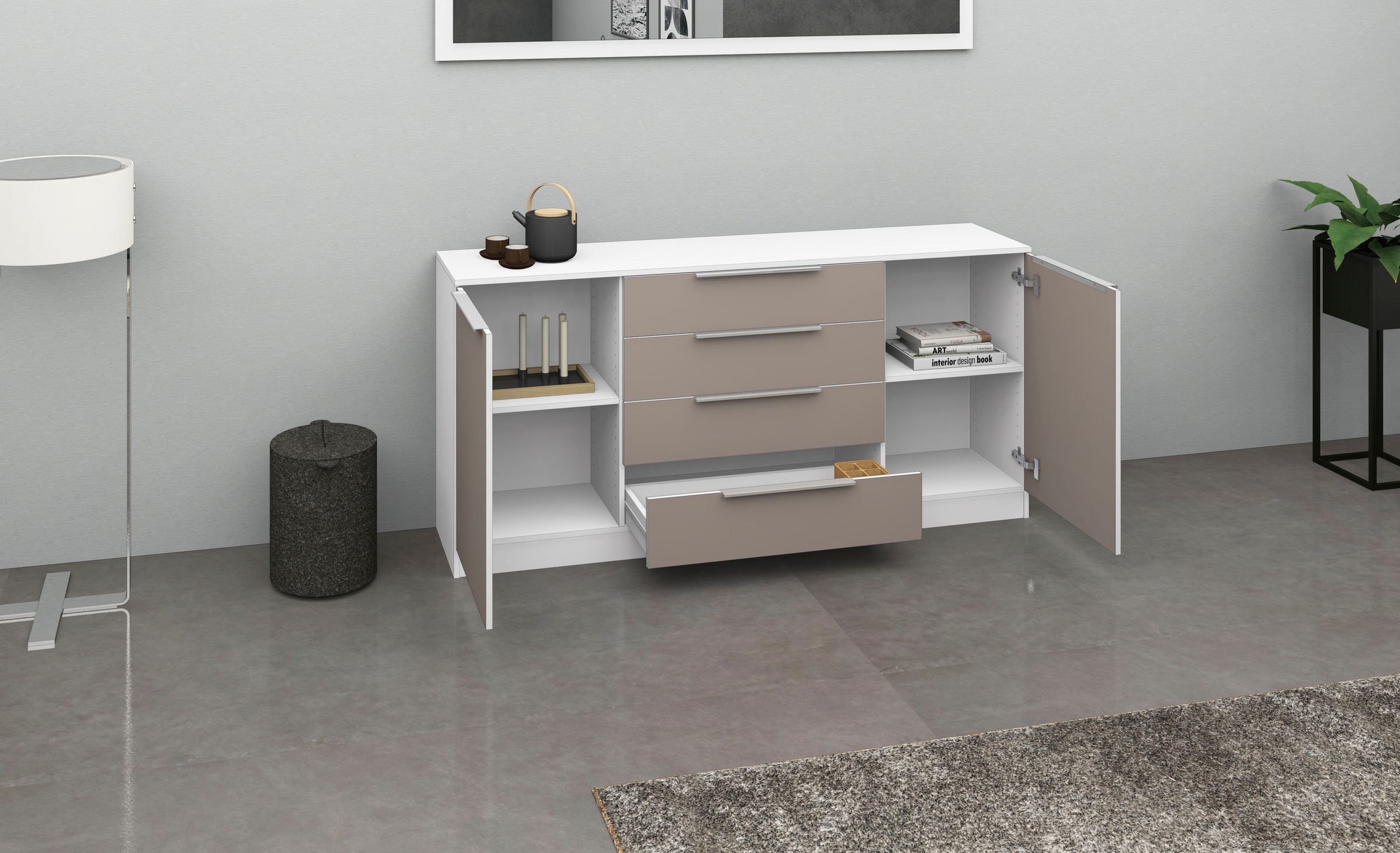 borchardt Möbel Kommode »Oliva«, Breite 166 cm, mit 4 Schubkästen