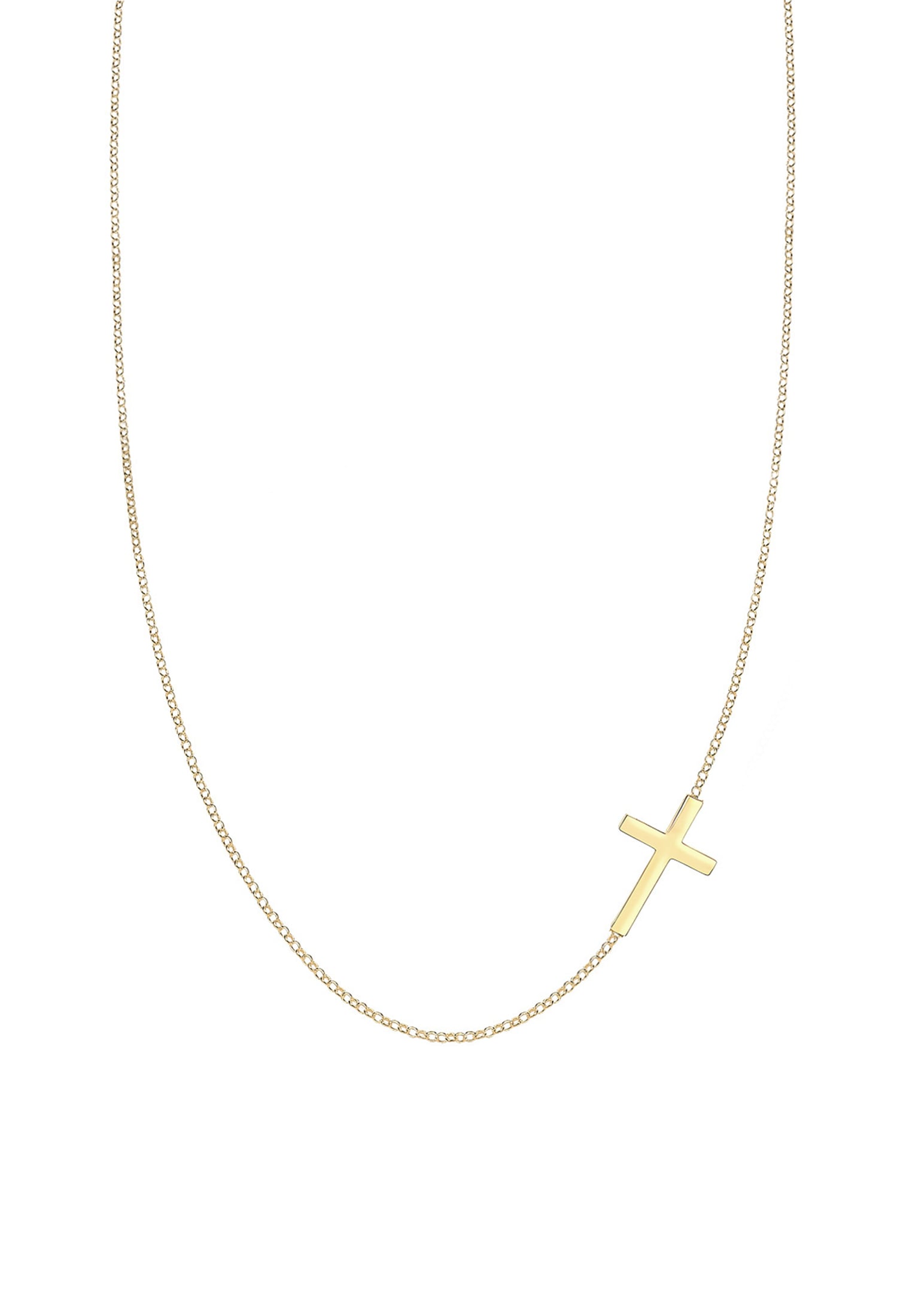 Elli Kette mit Anhänger »Halskette mit Kreuz Schlicht 925 Sterling Silber«