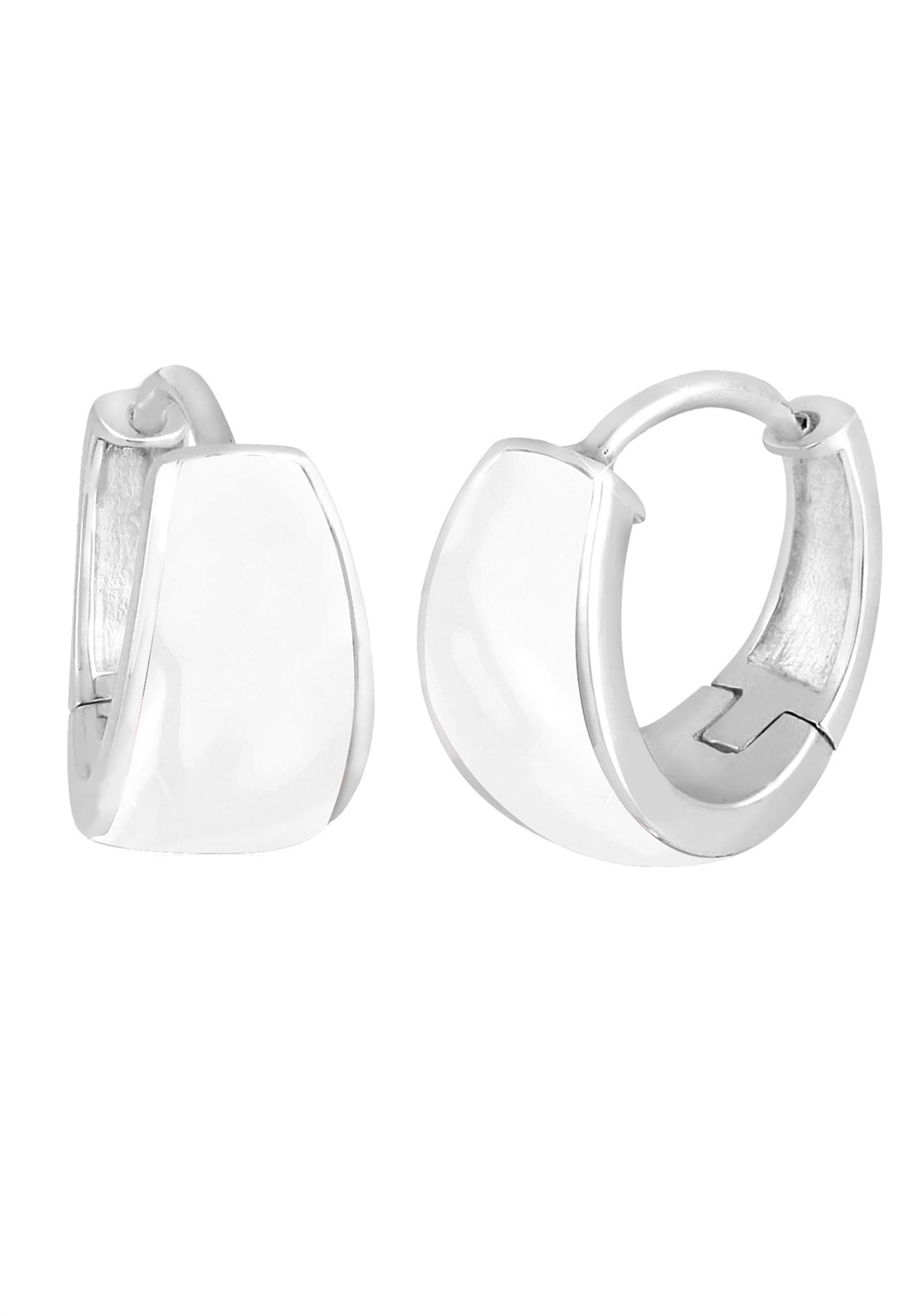 Elli Paar Creolen »Ohrringe Creolen Emaille Basic Zeitlos 925 Silber«