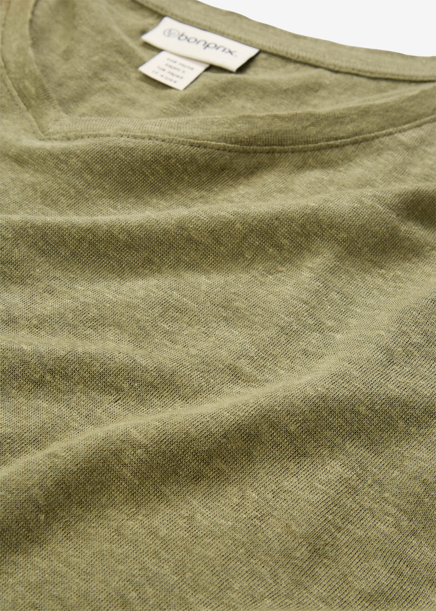 bonprix T-Shirt »Shirt aus reinem Leinen« Shirt aus reinem Leinen