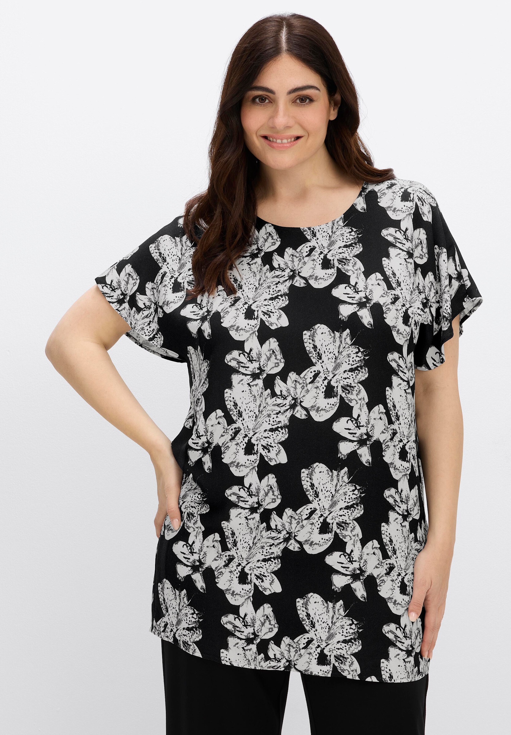 Sheego Longbluse »Tunika Tunika mit 3/4-Ärmeln«
