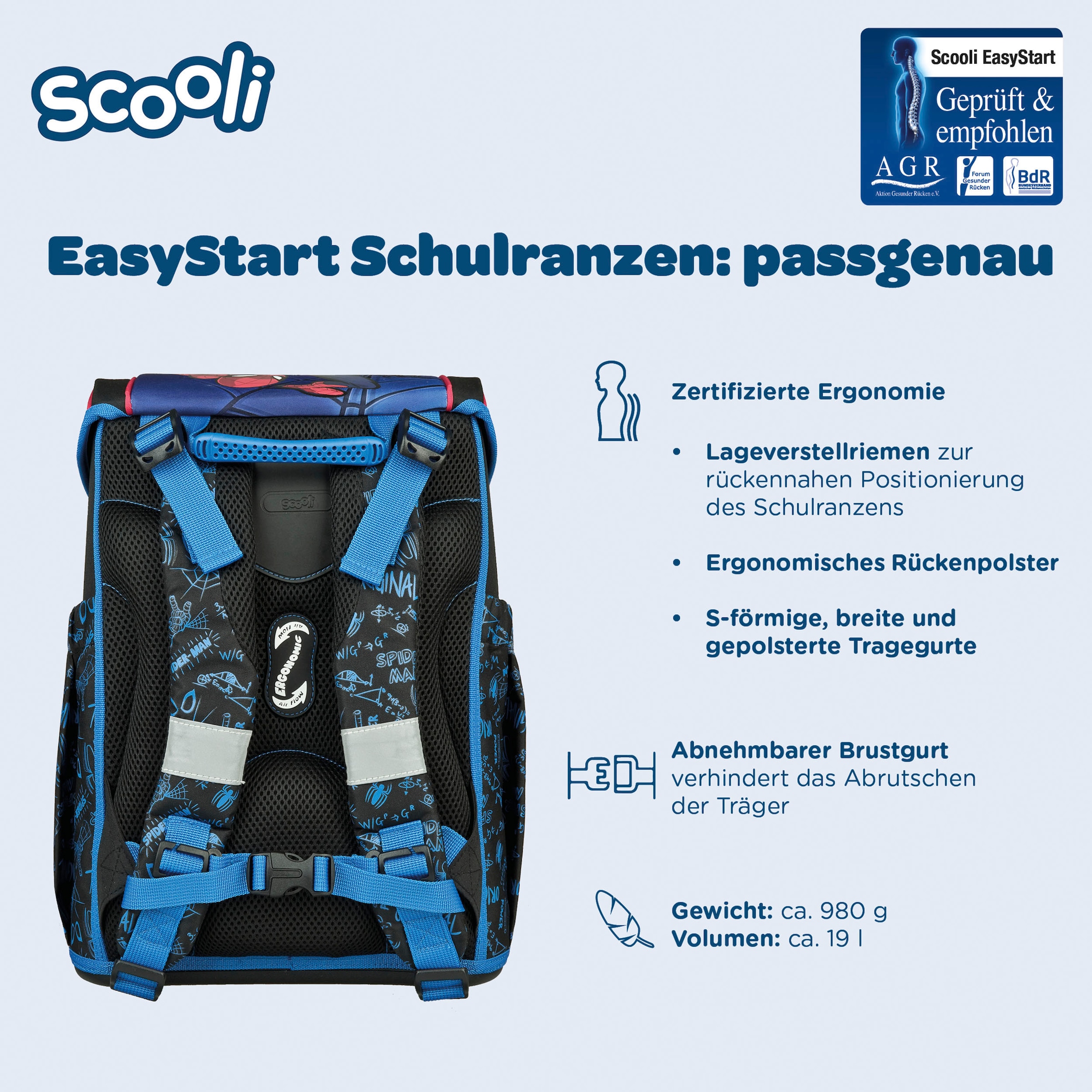 Scooli Schulranzen »Easy Start« Reflektoren