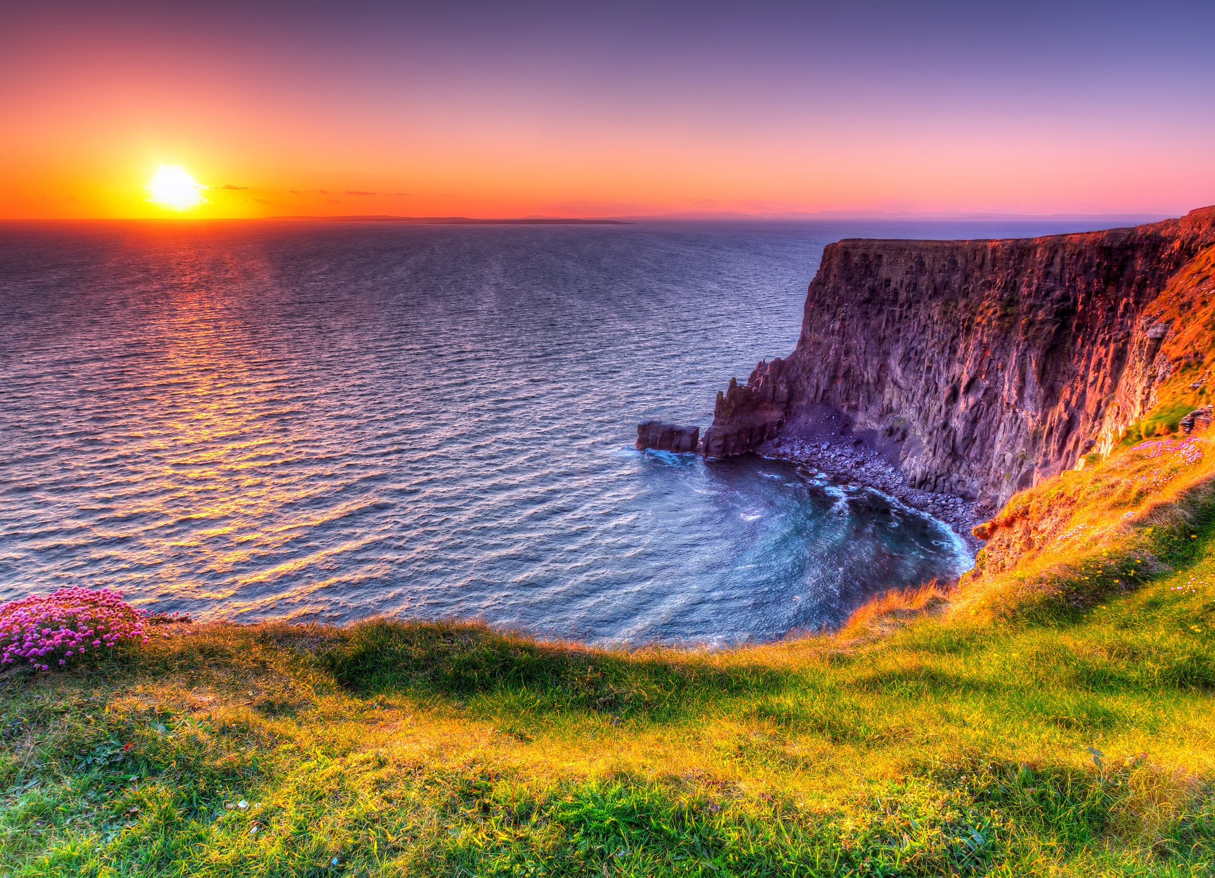 Papermoon Fototapete »Sunset at Moher Cliffs«