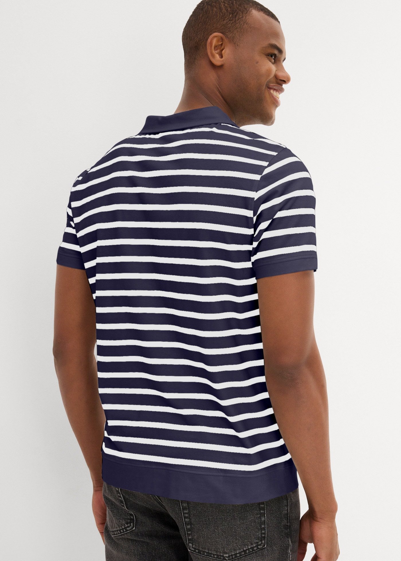 bonprix Poloshirt Poloshirt mit Baumwolle