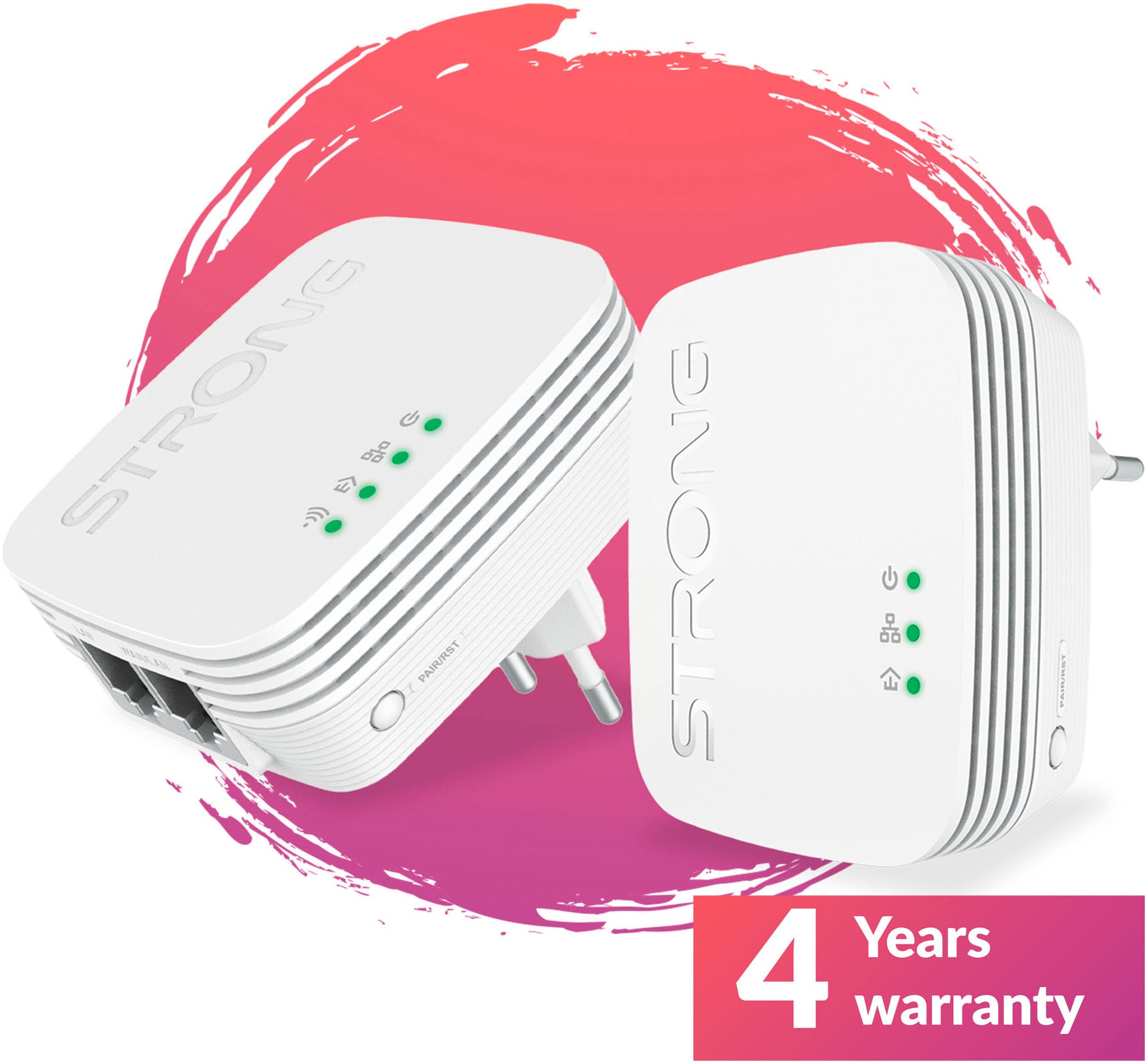 Strong Reichweitenverstärker »Powerline MINI WiFi 600 Mbit/s Set (2 Einheiten)«, (2 St.)